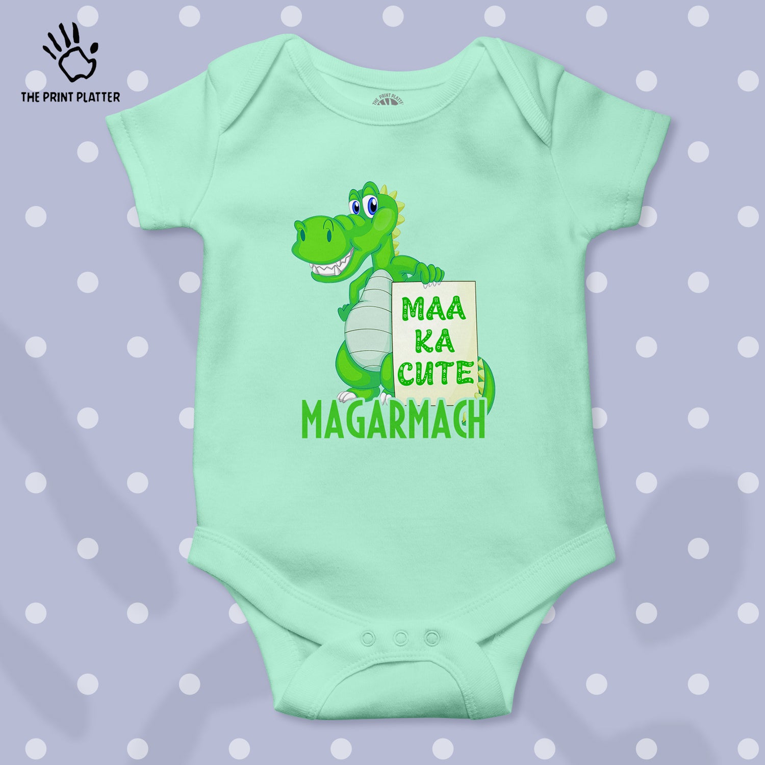 Maa Ka Cute Magarmach Unisex Half Sleeve Romper