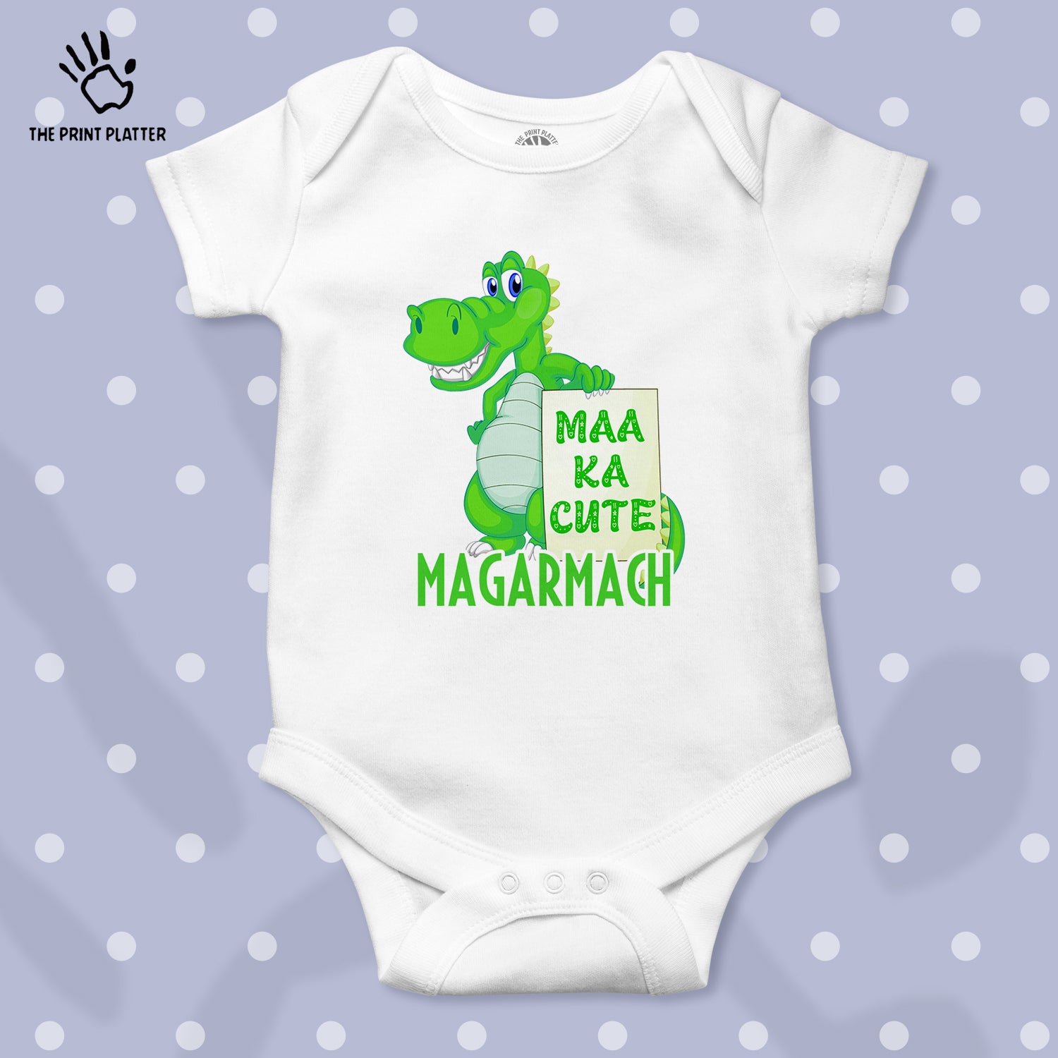 Maa Ka Cute Magarmach Unisex Half Sleeve Romper