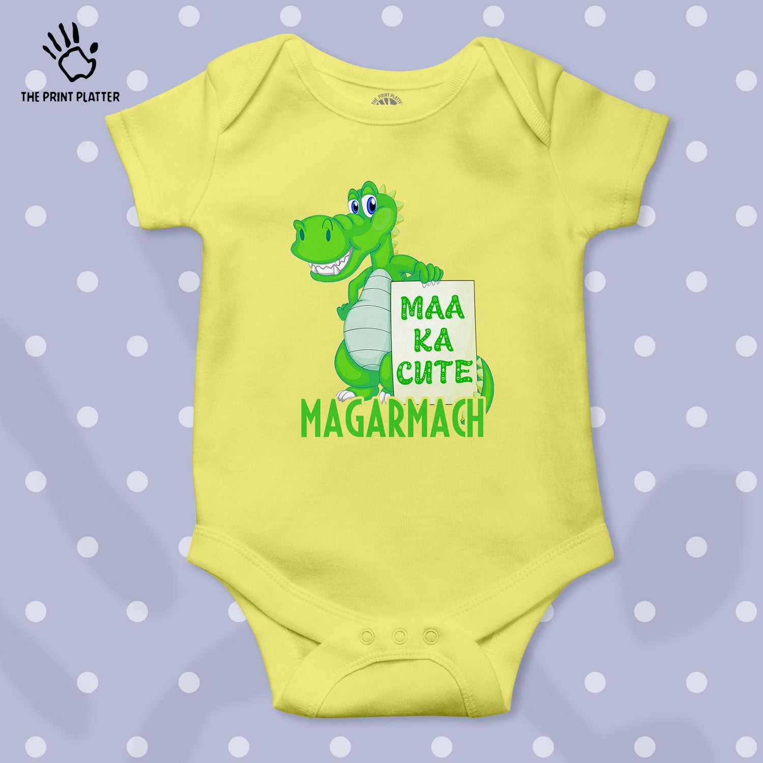 Maa Ka Cute Magarmach Unisex Half Sleeve Romper