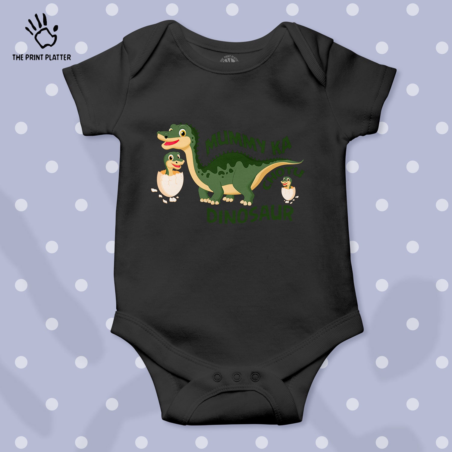 Mummy Ka Chotu Dinosaur Unisex Half Sleeve Romper