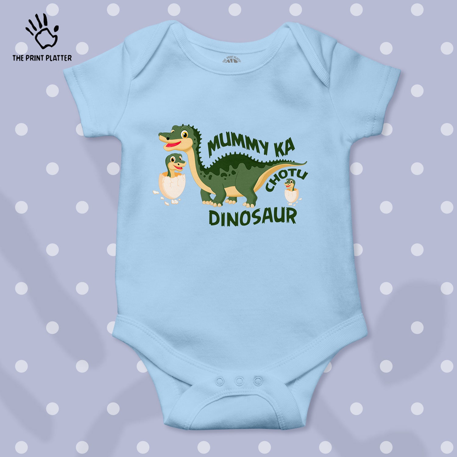 Mummy Ka Chotu Dinosaur Unisex Half Sleeve Romper