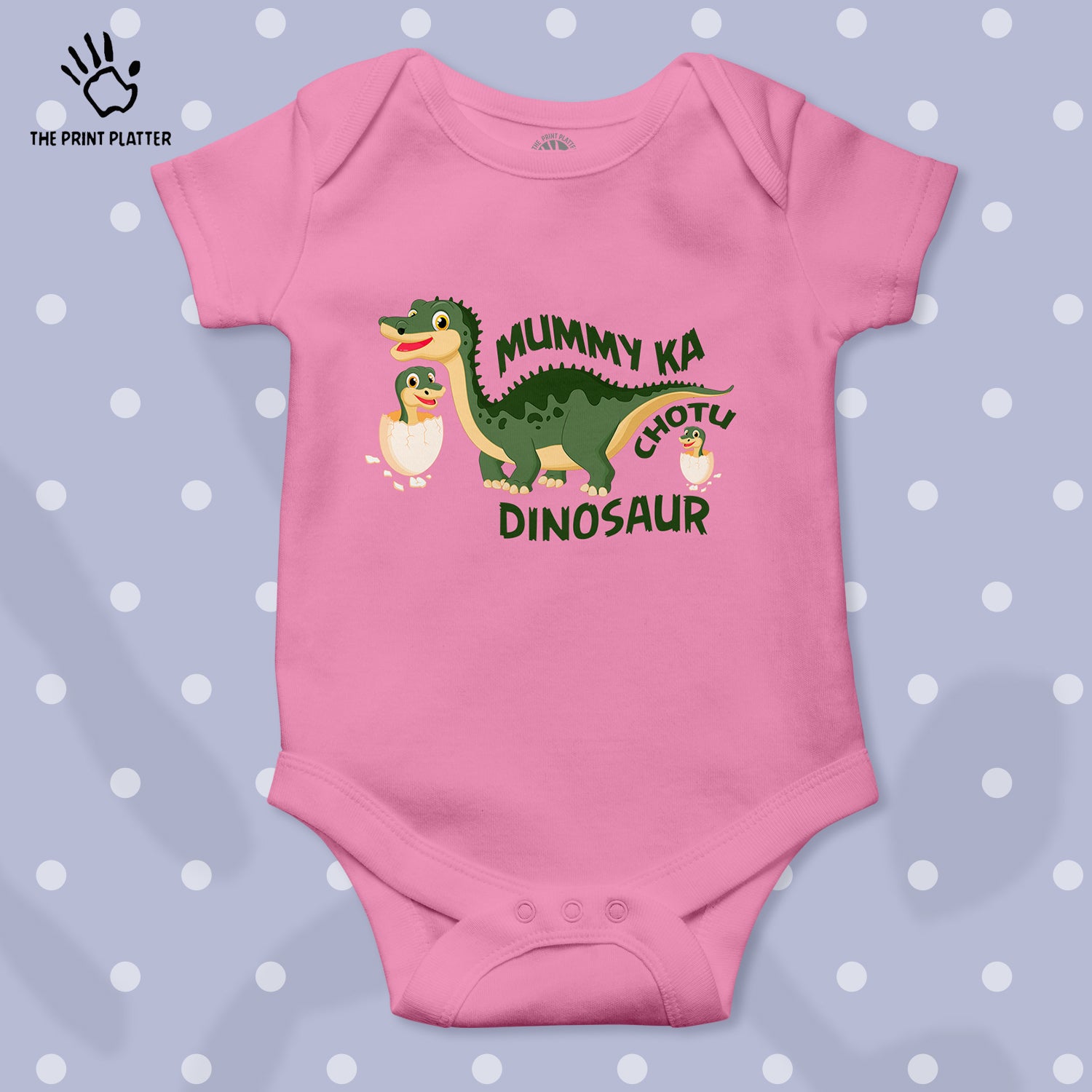 Mummy Ka Chotu Dinosaur Unisex Half Sleeve Romper