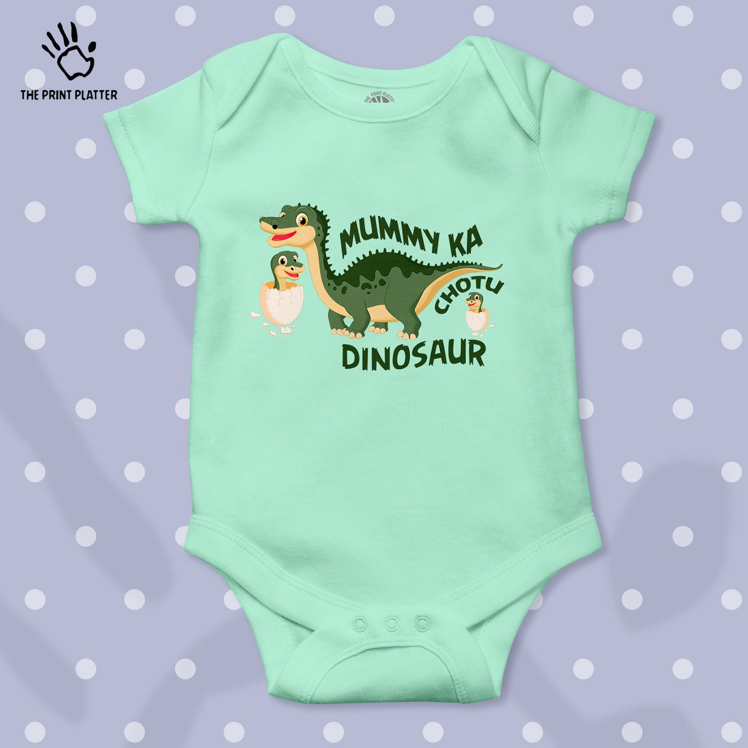 Mummy Ka Chotu Dinosaur Unisex Half Sleeve Romper