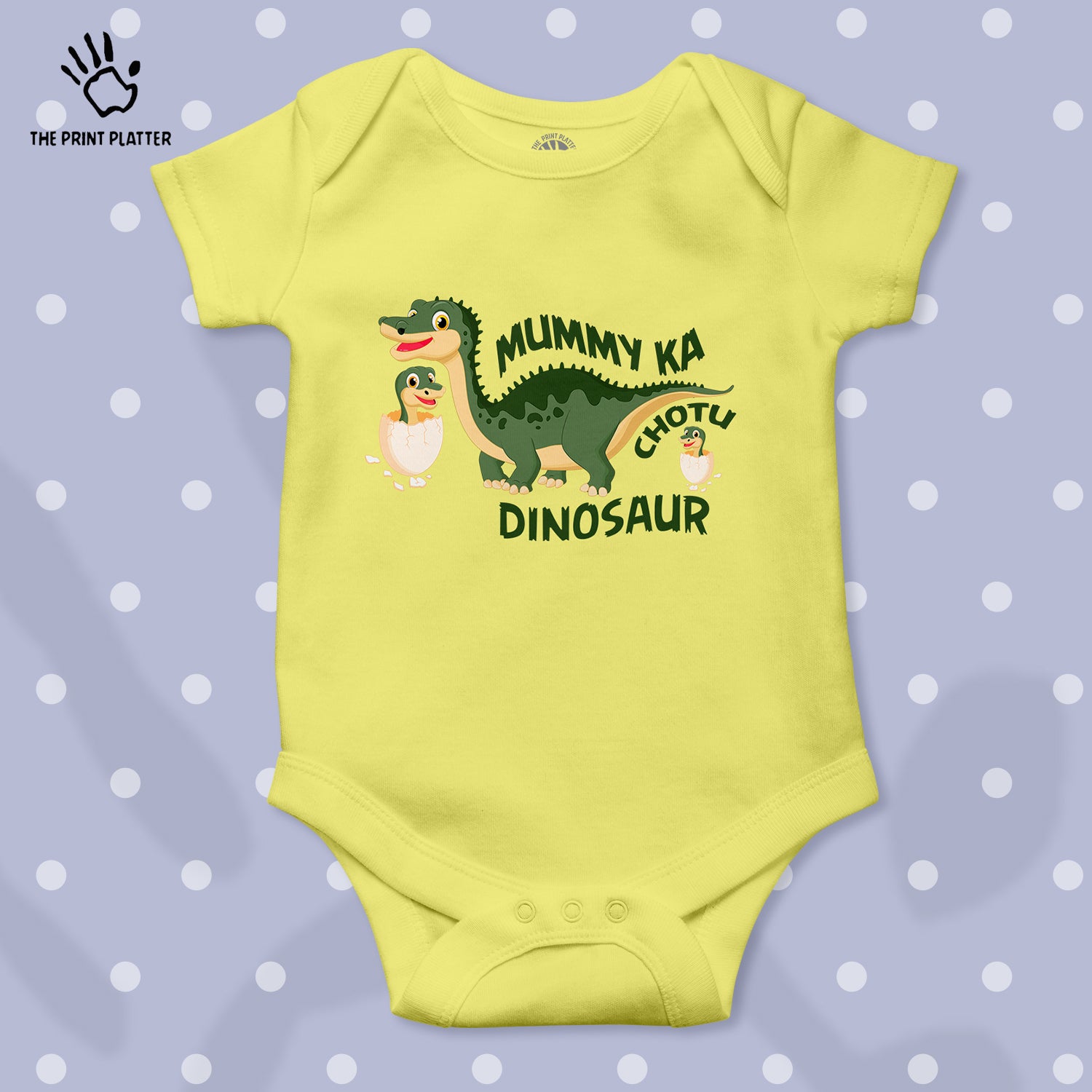 Mummy Ka Chotu Dinosaur Unisex Half Sleeve Romper