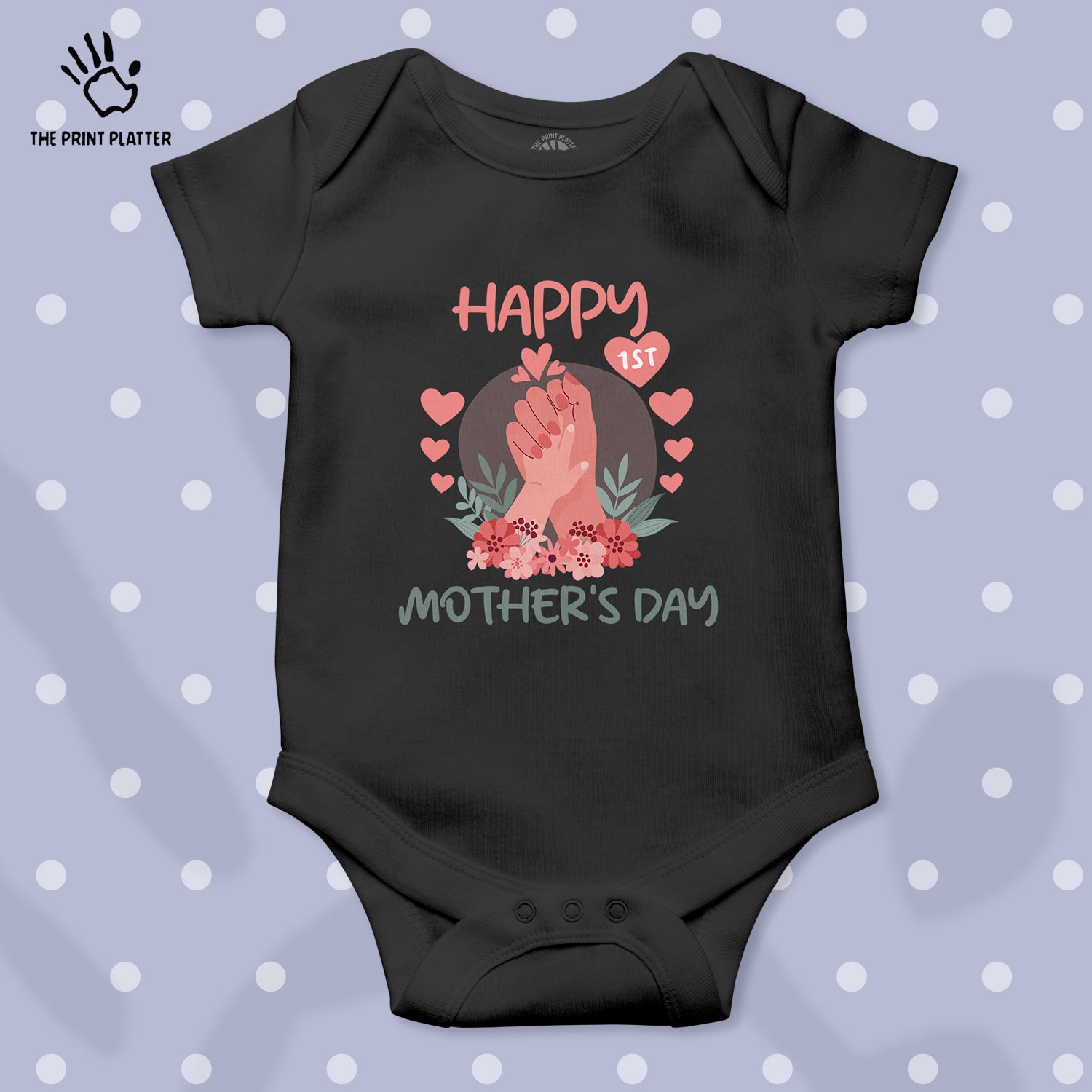 Happy 1st Mother's Day Unisex Half Sleeve Romper