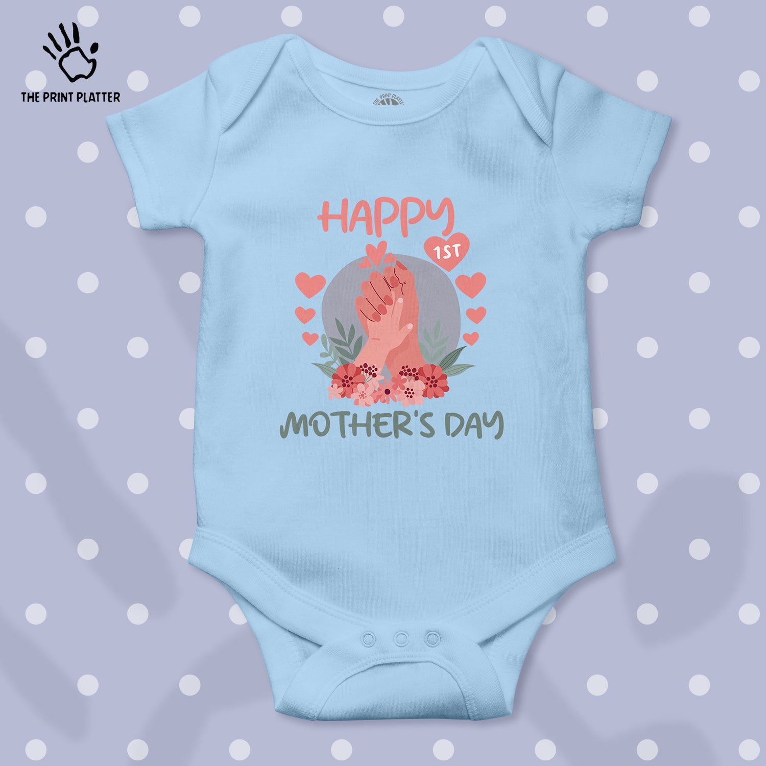 Happy 1st Mother's Day Unisex Half Sleeve Romper