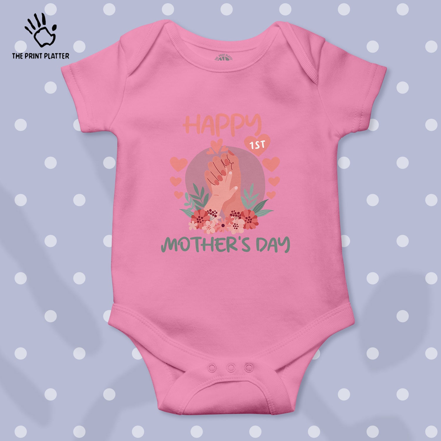 Happy 1st Mother's Day Unisex Half Sleeve Romper