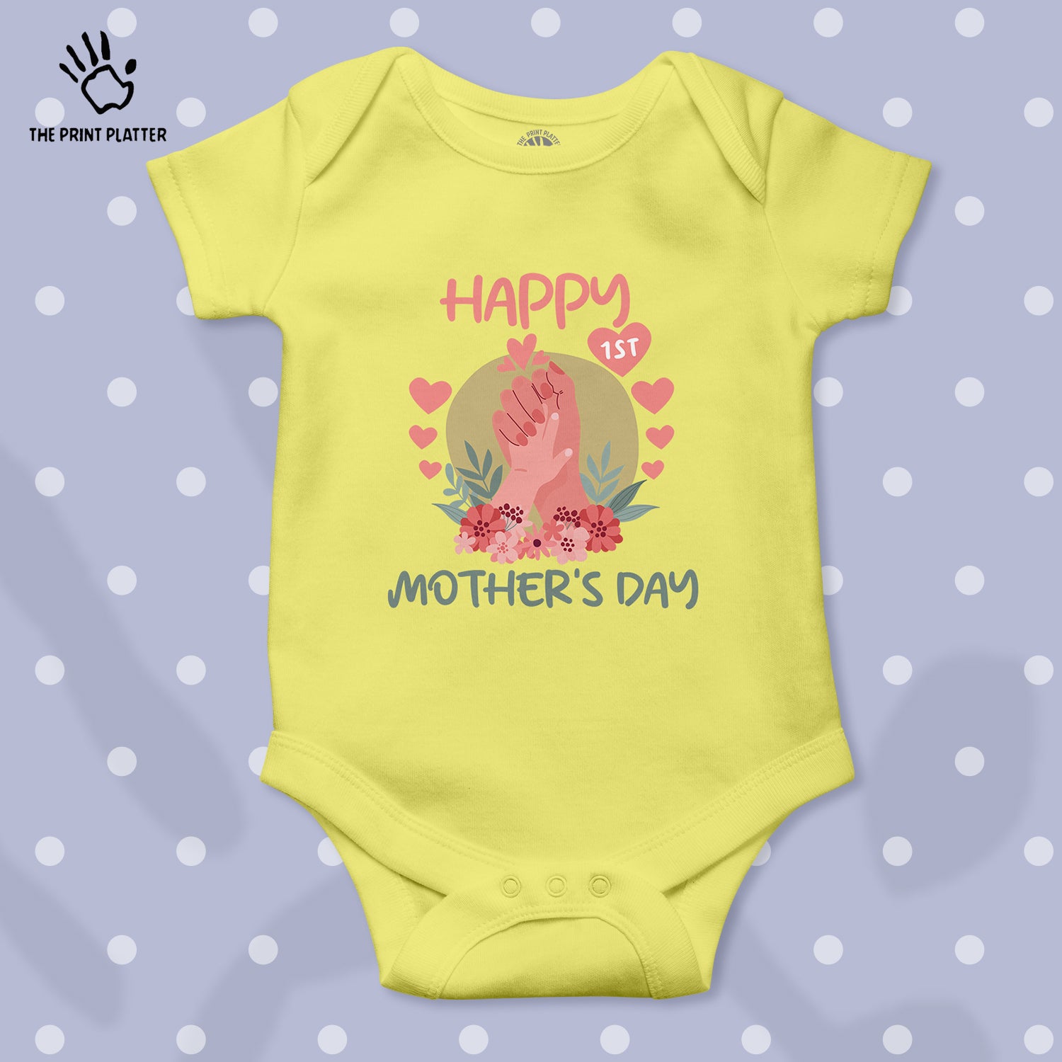 Happy 1st Mother's Day Unisex Half Sleeve Romper