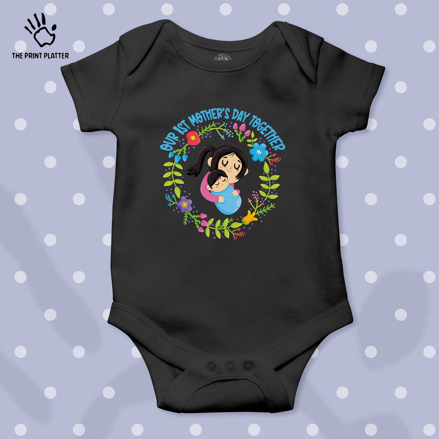 Our First Mother's Day Togather Unisex Half Sleeve Romper