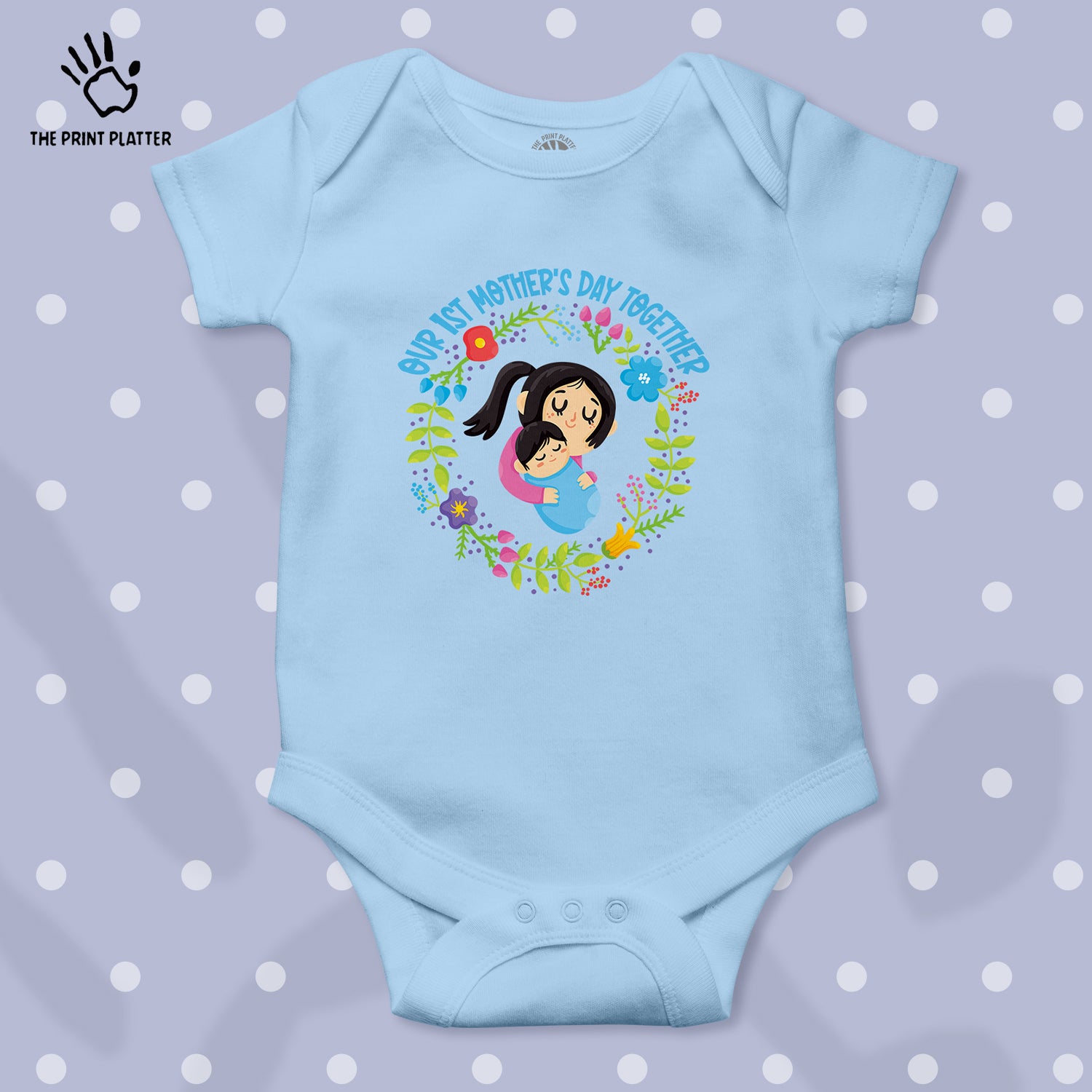 Our First Mother's Day Togather Unisex Half Sleeve Romper