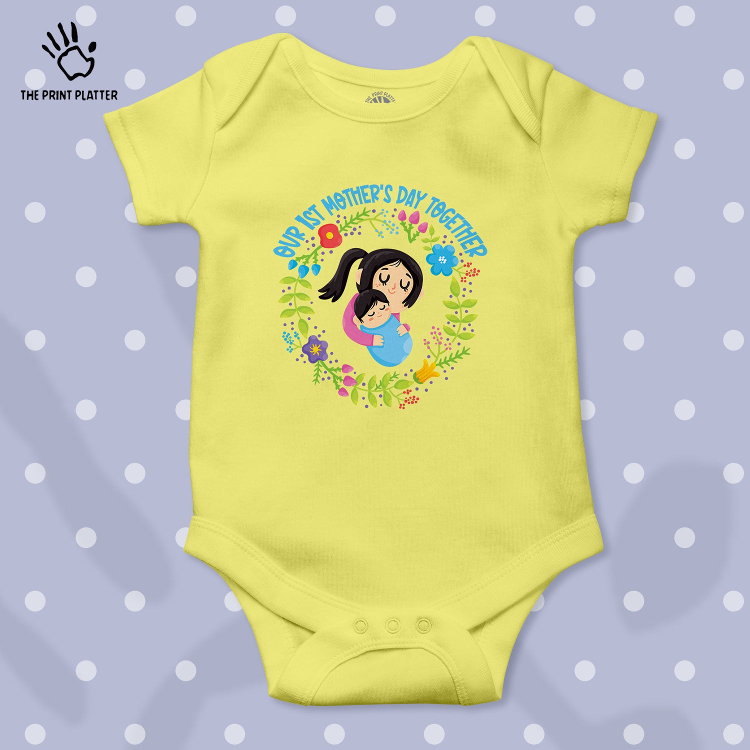 Our First Mother's Day Togather Unisex Half Sleeve Romper