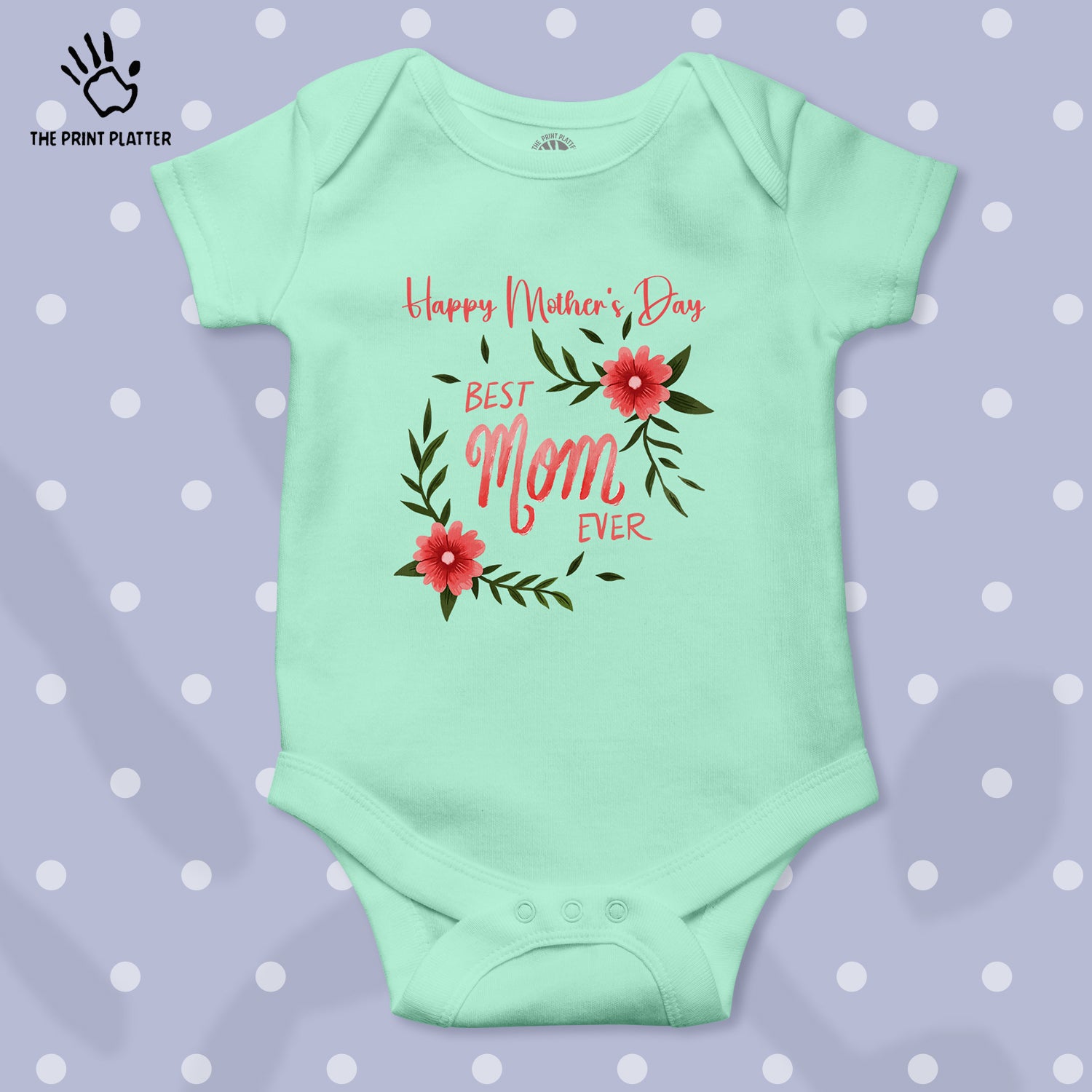 Happy Mother's Day Best Mom Ever Unisex Half Sleeve Romper