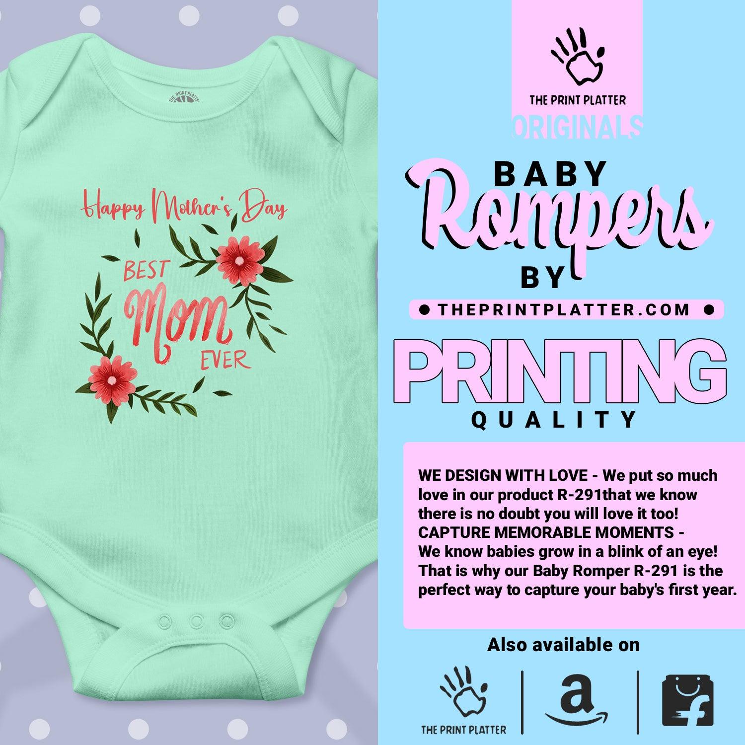 Happy Mother's Day Best Mom Ever Unisex Half Sleeve Romper