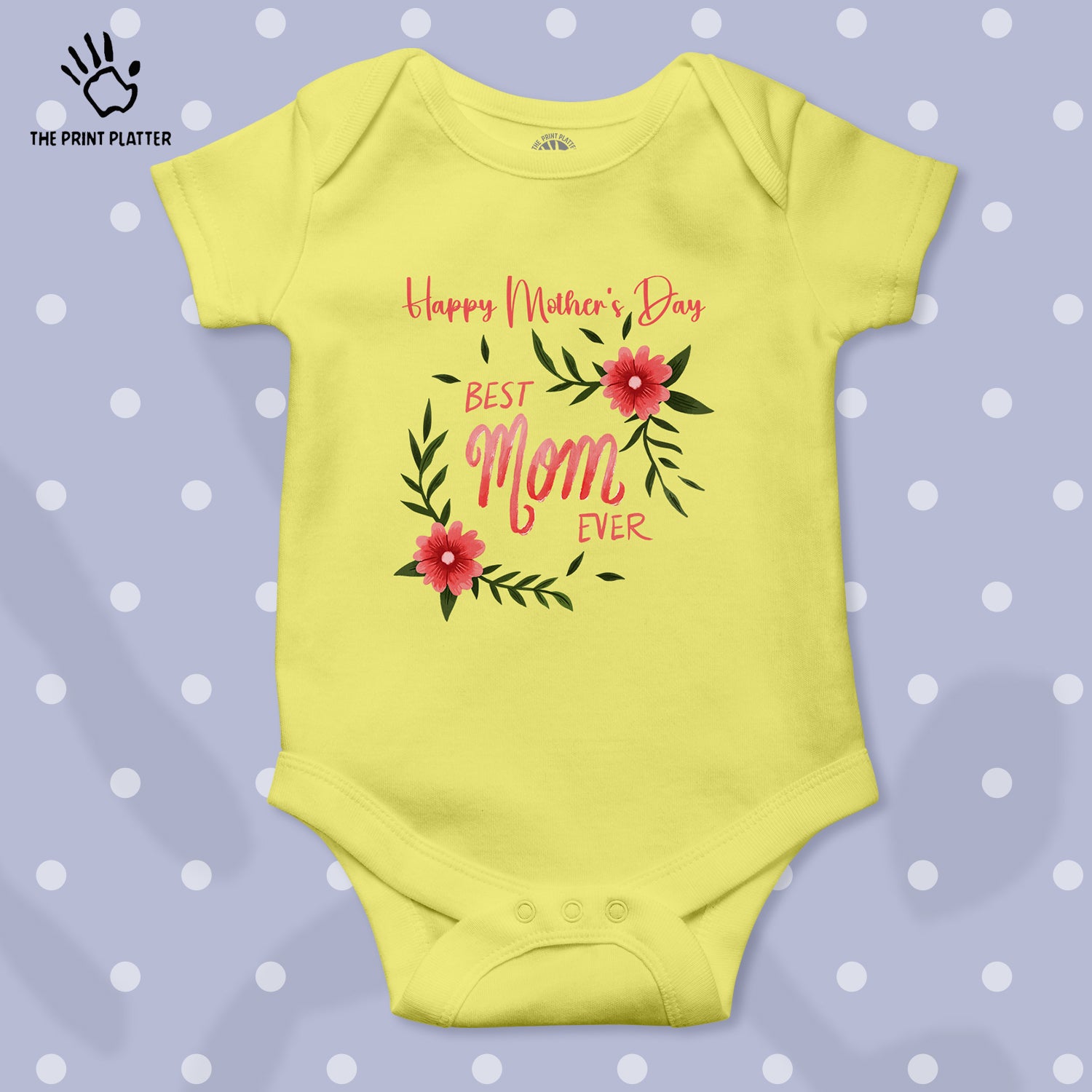 Happy Mother's Day Best Mom Ever Unisex Half Sleeve Romper