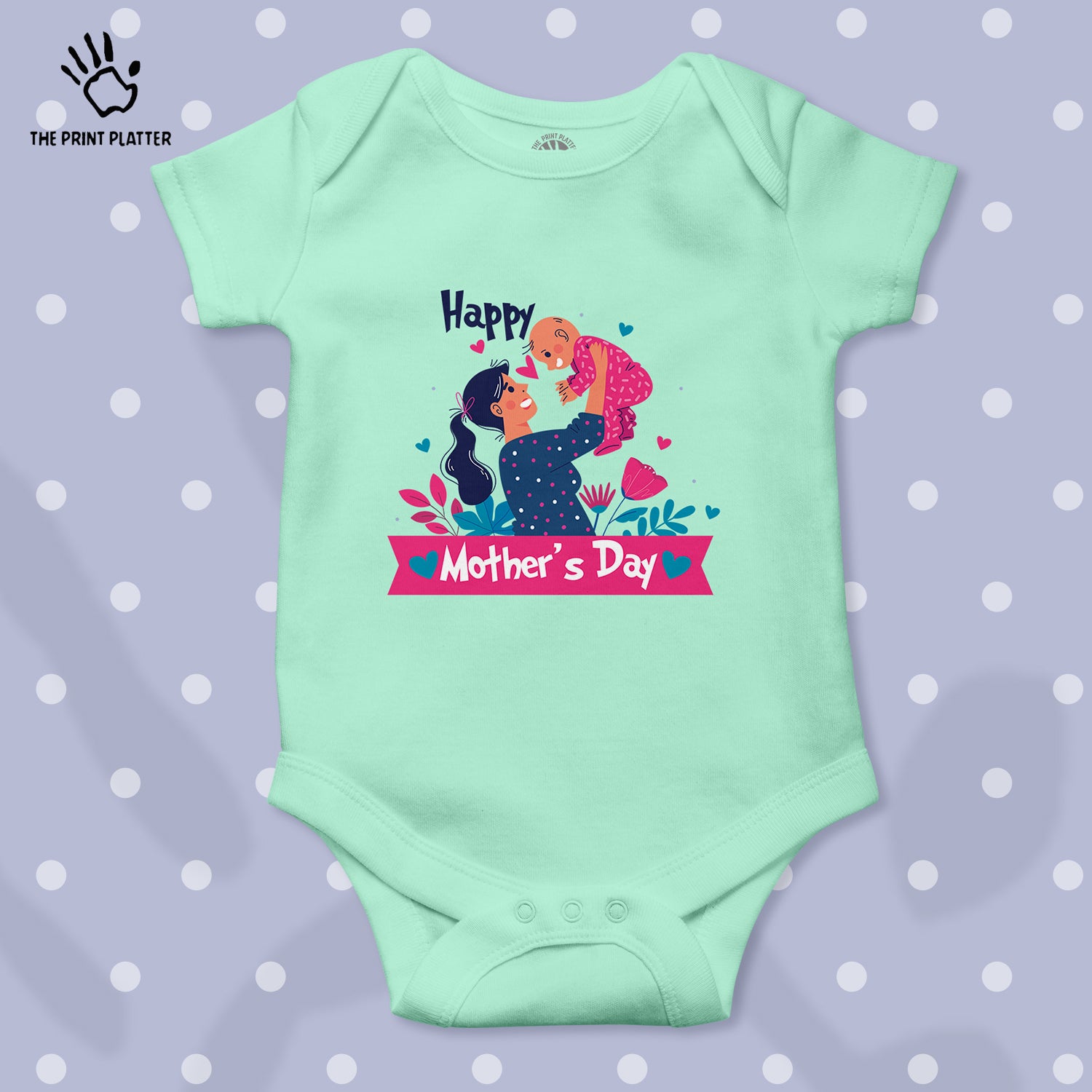 Happy Mother's Day Unisex Half Sleeve Romper