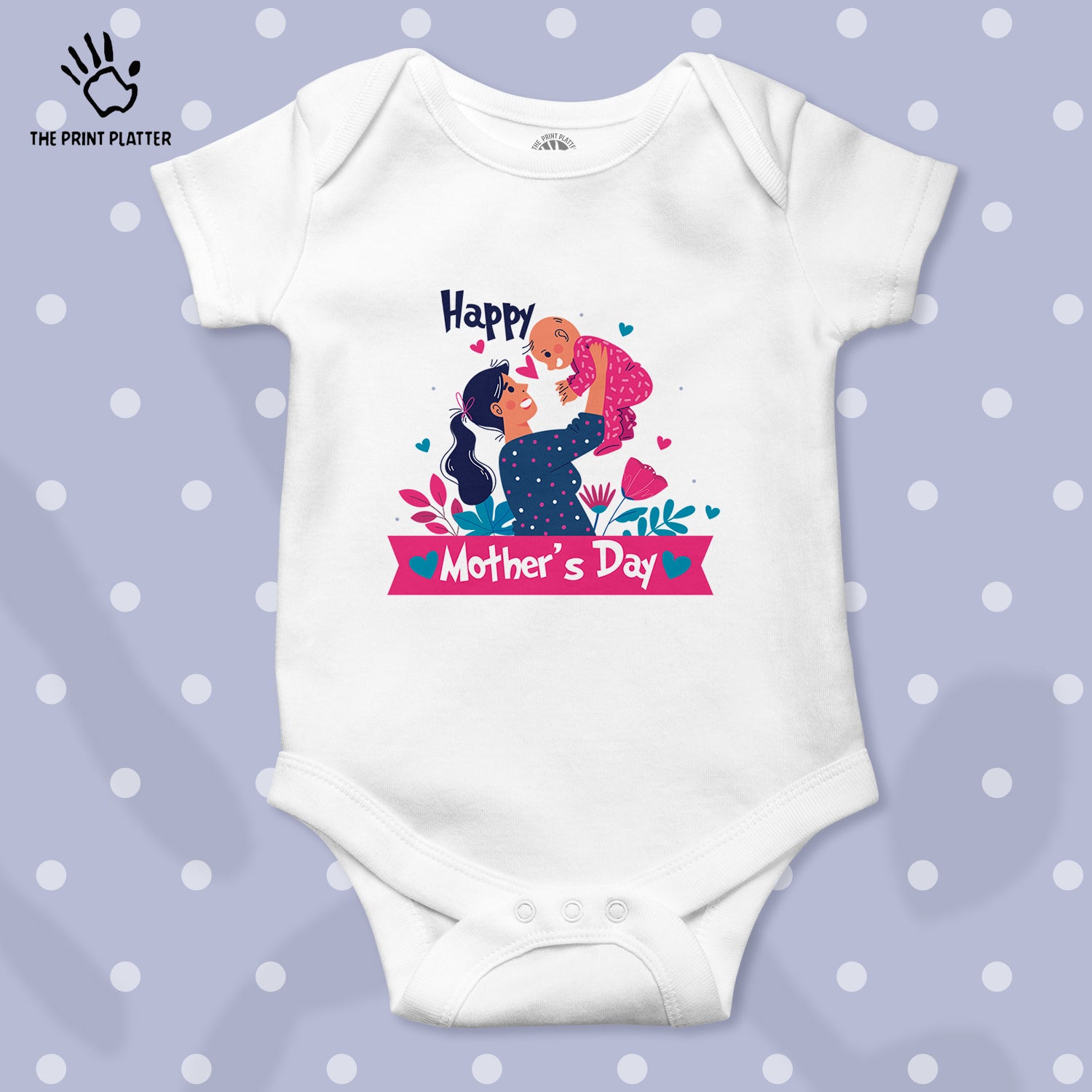 Happy Mother's Day Unisex Half Sleeve Romper