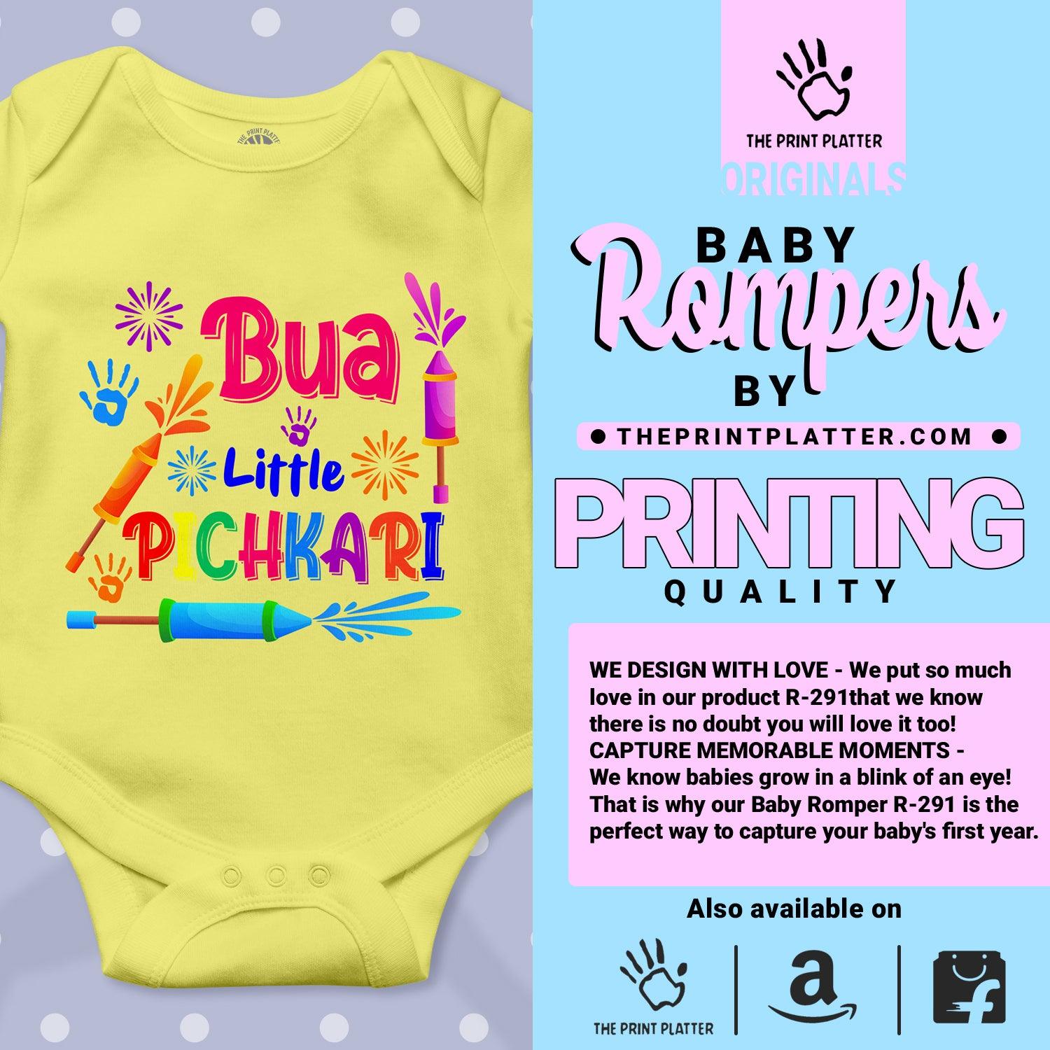 Bua Little Pichkari Unisex Half Sleeve Romper