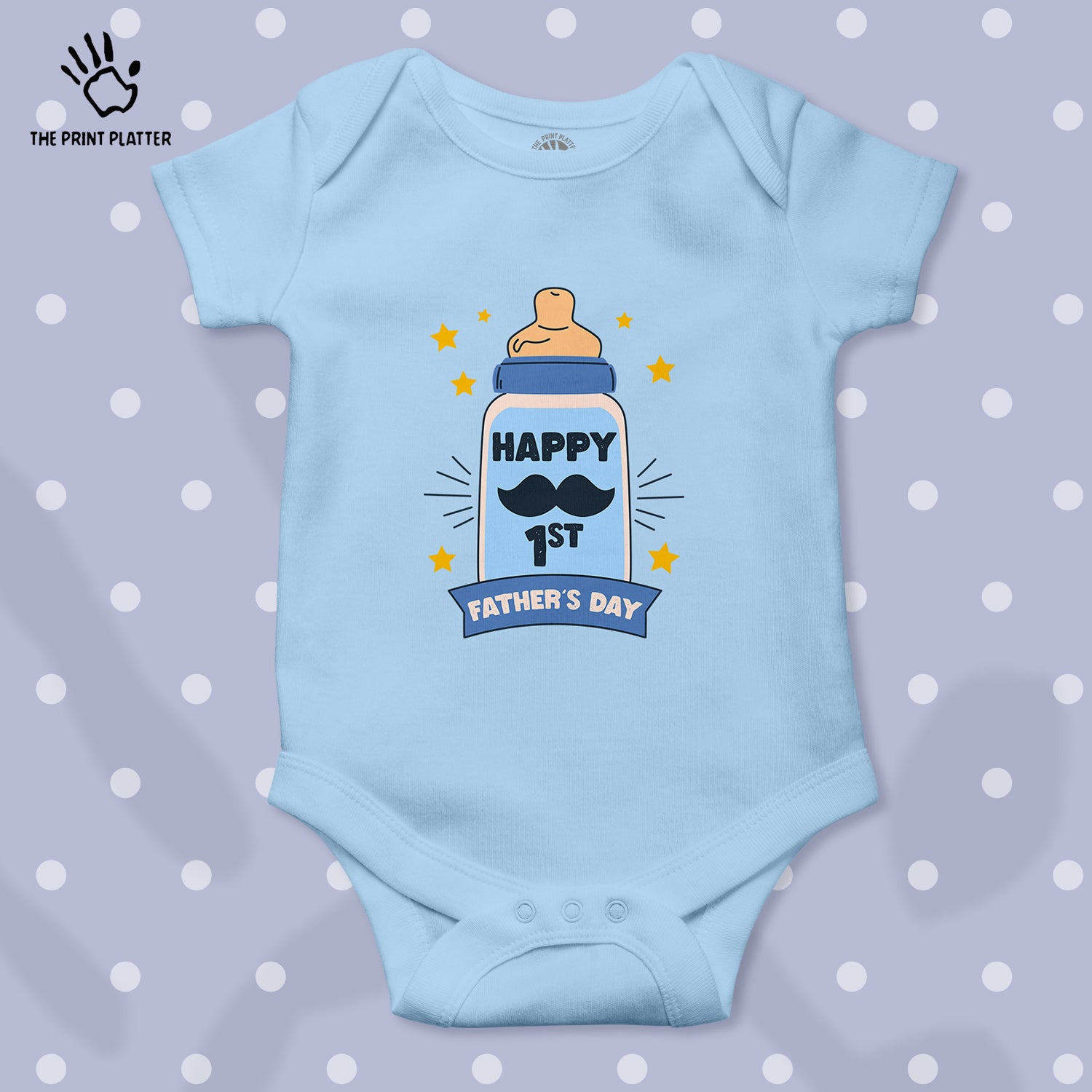 Happy 1st Father's Day  Unisex Half Sleeve Romper