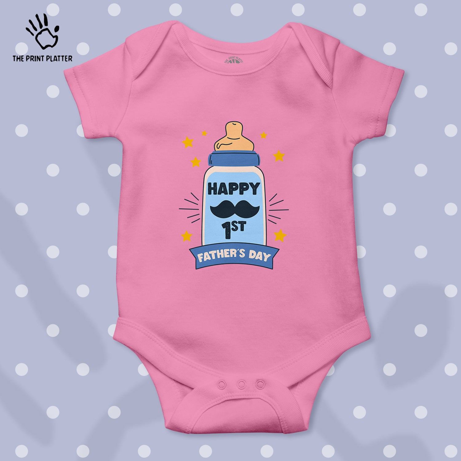 Happy 1st Father's Day  Unisex Half Sleeve Romper