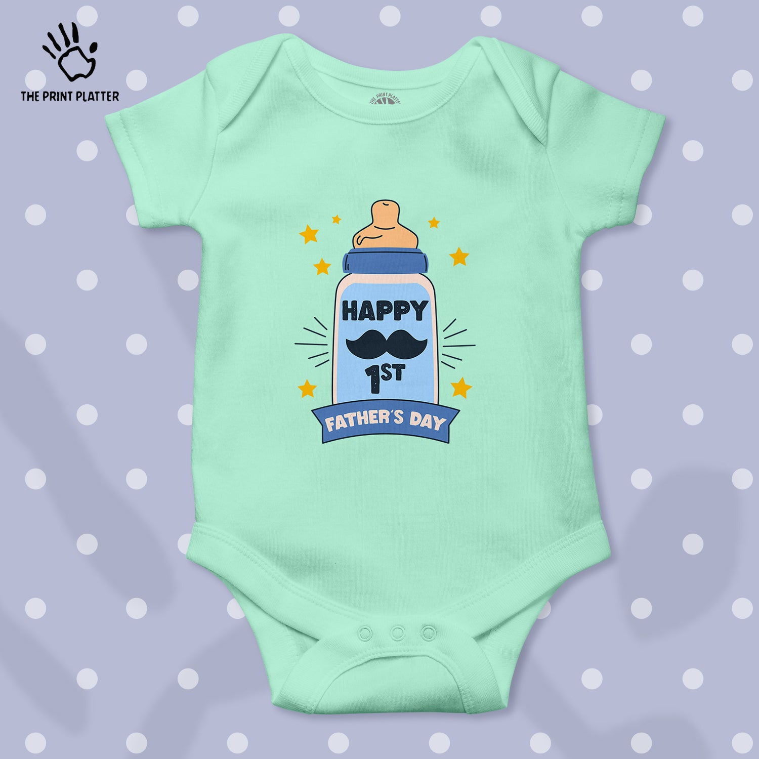 Happy 1st Father's Day  Unisex Half Sleeve Romper