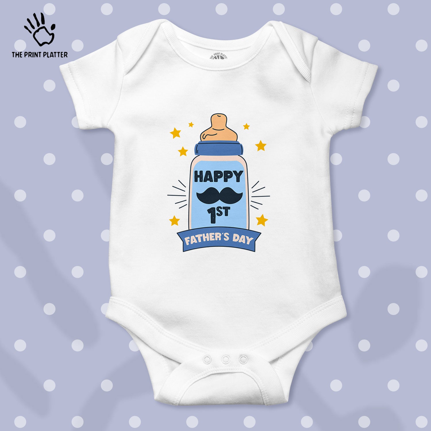 Happy 1st Father's Day  Unisex Half Sleeve Romper