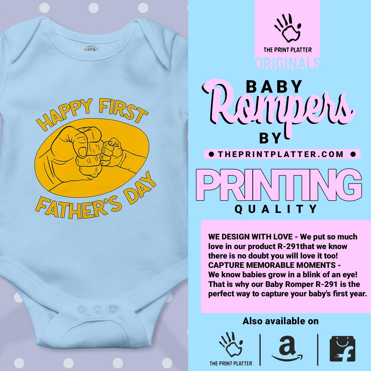 Happy First Father's Day Unisex Half Sleeve Romper