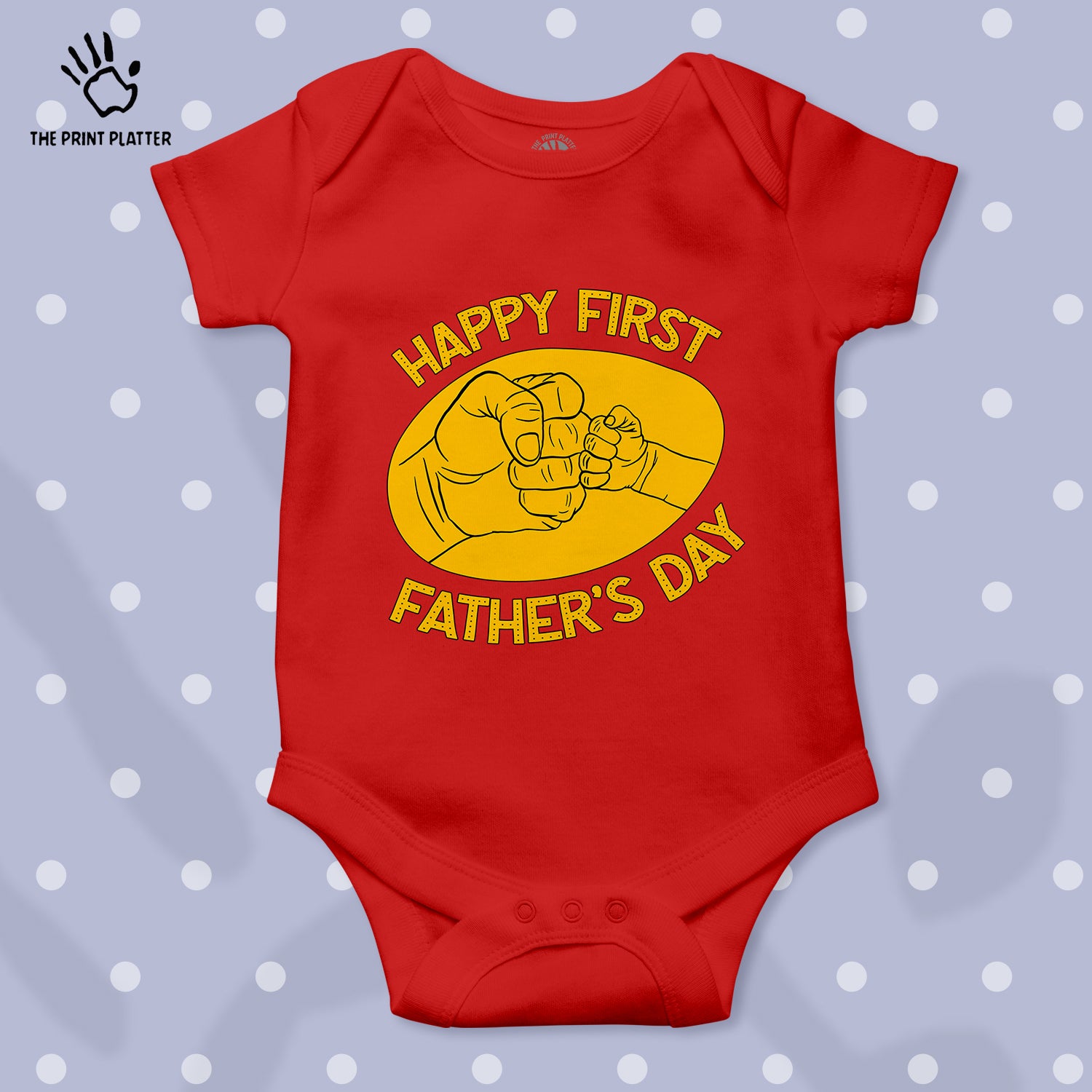 Happy First Father's Day Unisex Half Sleeve Romper