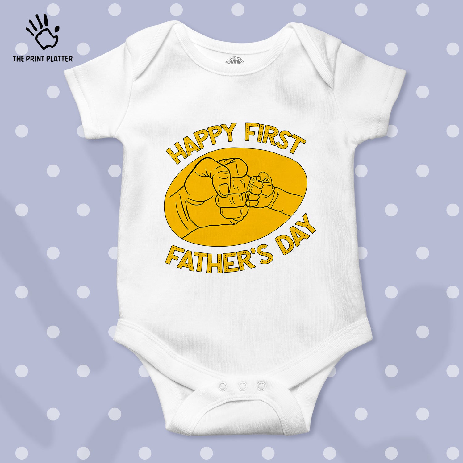 Happy First Father's Day Unisex Half Sleeve Romper