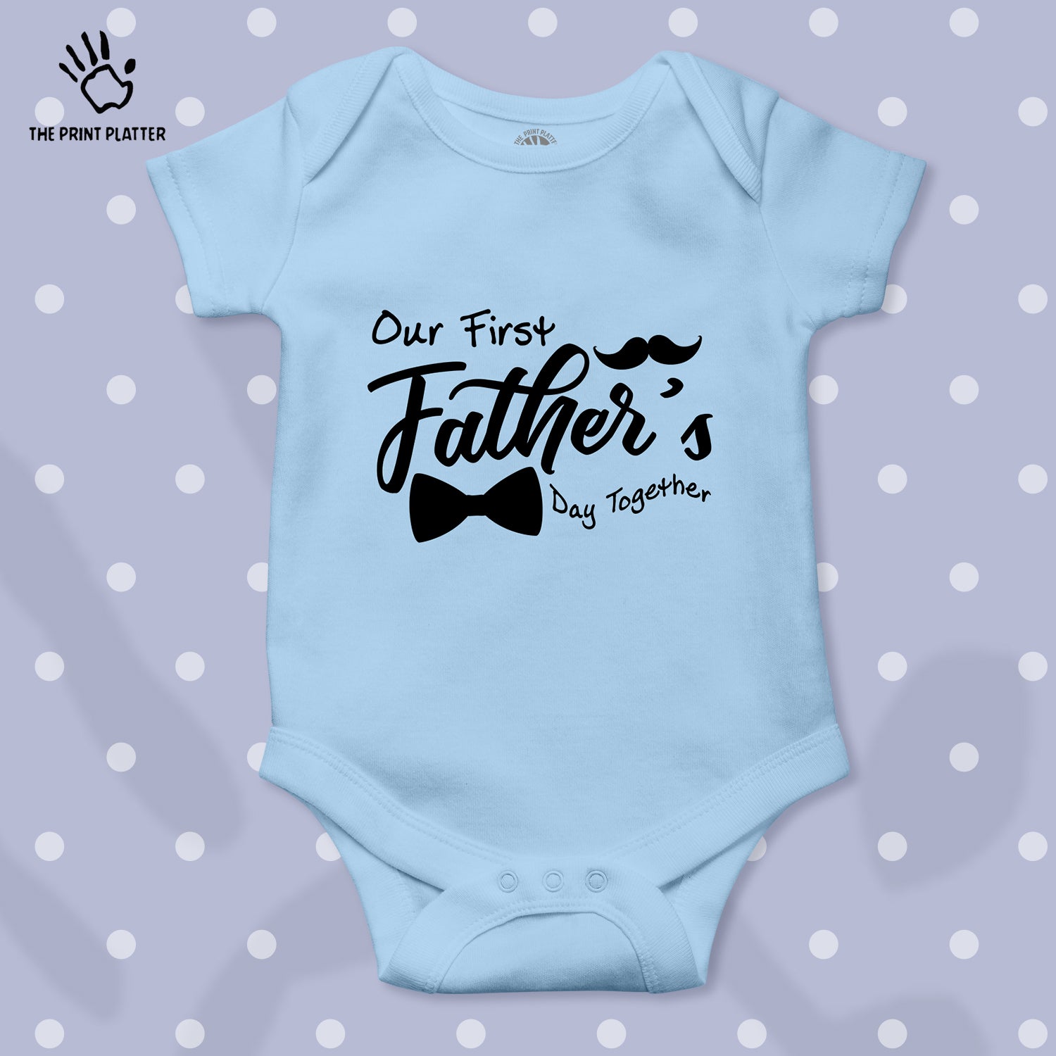 Our First Father's Day Together Unisex Half Sleeve Romper