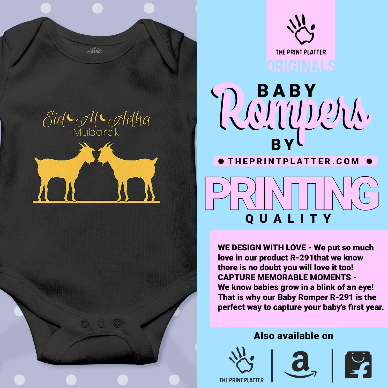 Eid-Al-Adha Mubarak Unisex Half Sleeve Romper
