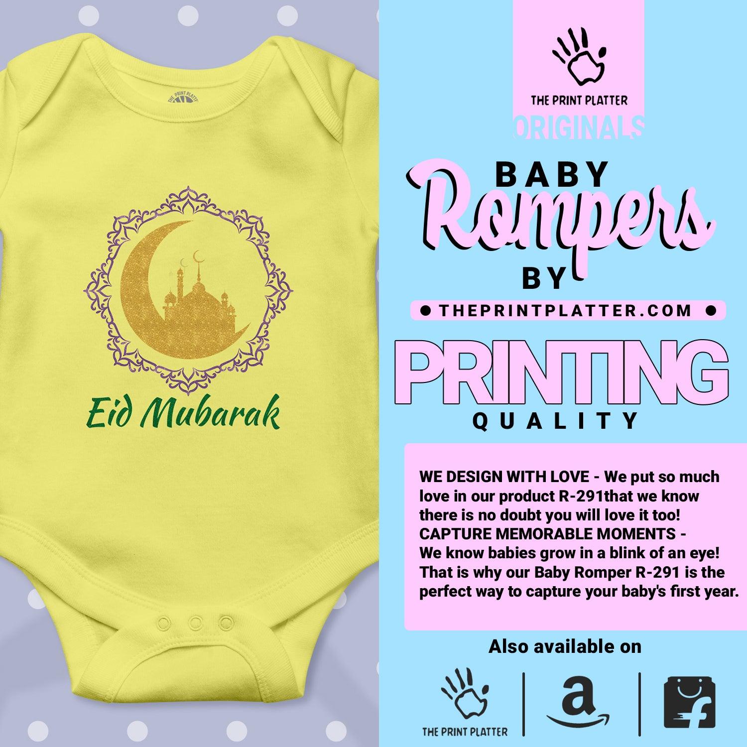 Eid Mubarak Unisex Half Sleeve Romper