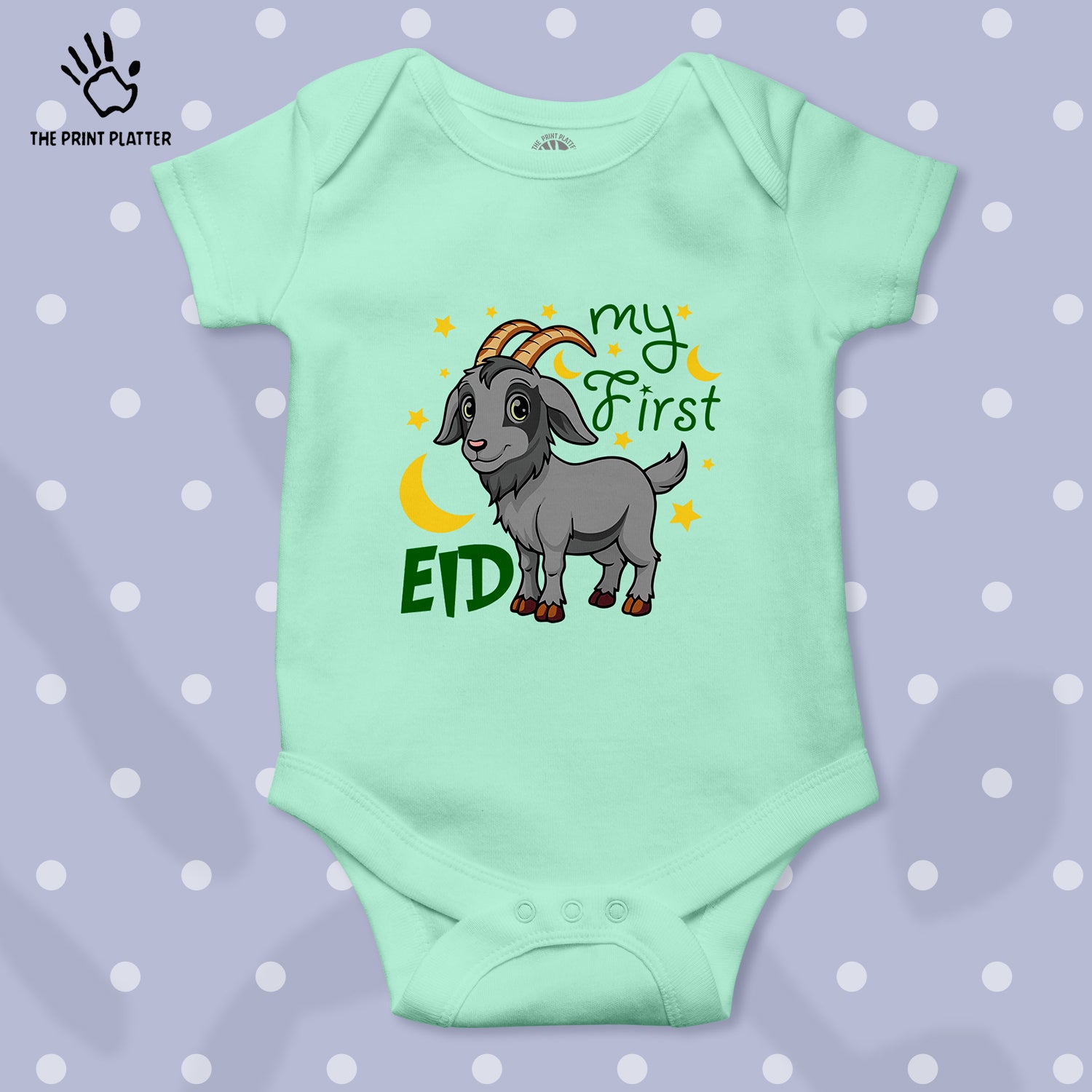 My First Eid  Unisex Half Sleeve Romper