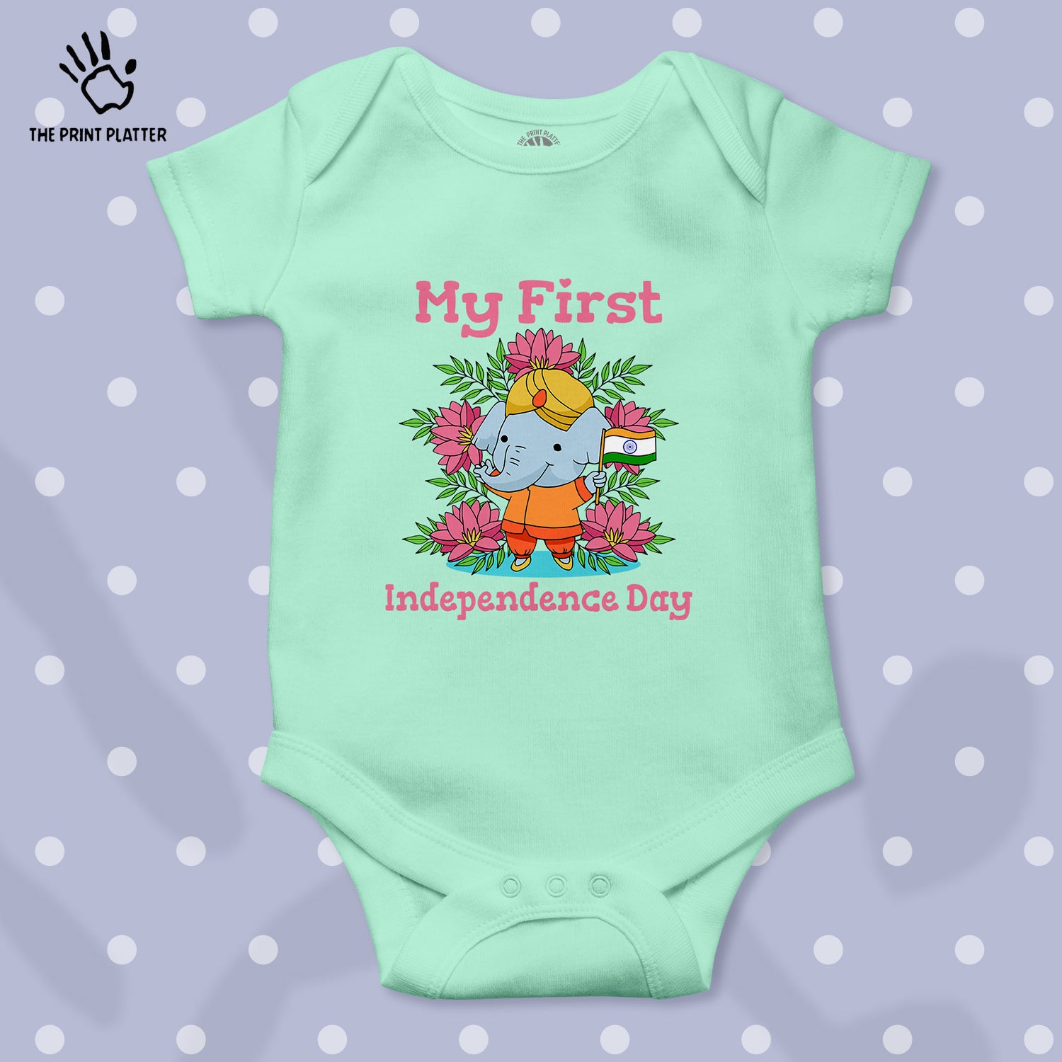 My First Independence Day Unisex Half Sleeve Romper