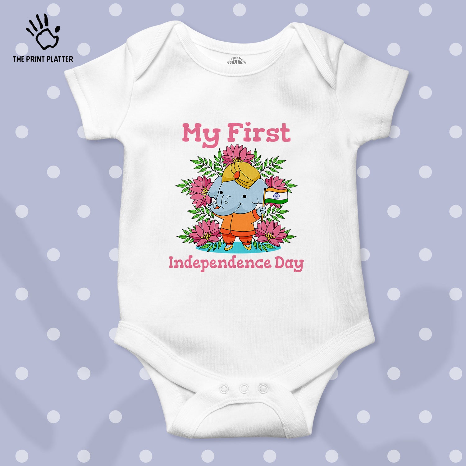 My First Independence Day Unisex Half Sleeve Romper