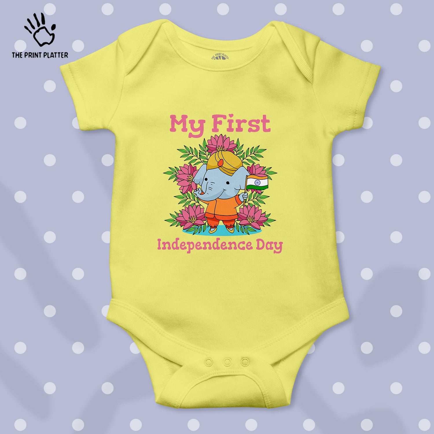 My First Independence Day Unisex Half Sleeve Romper