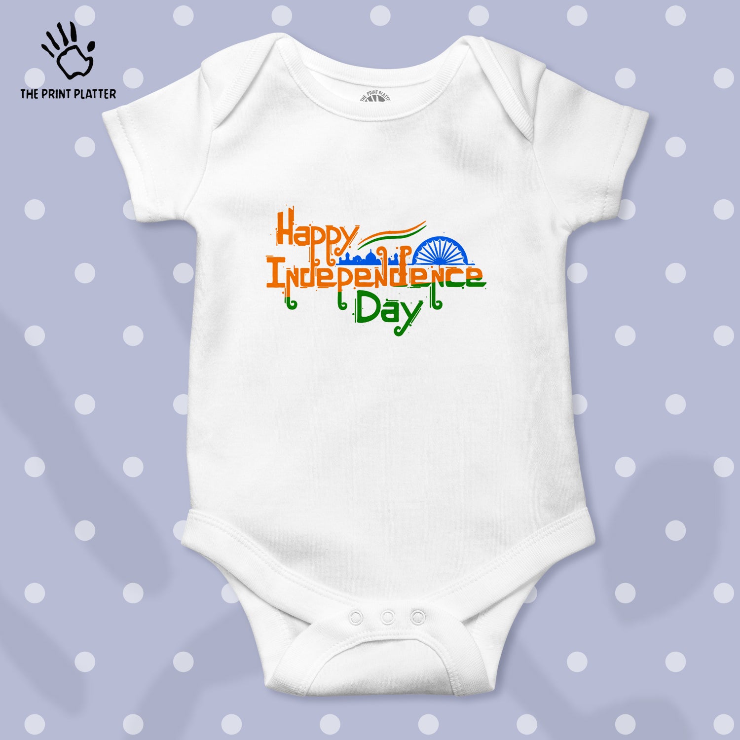 Happy Independence Day Unisex Half Sleeve Romper