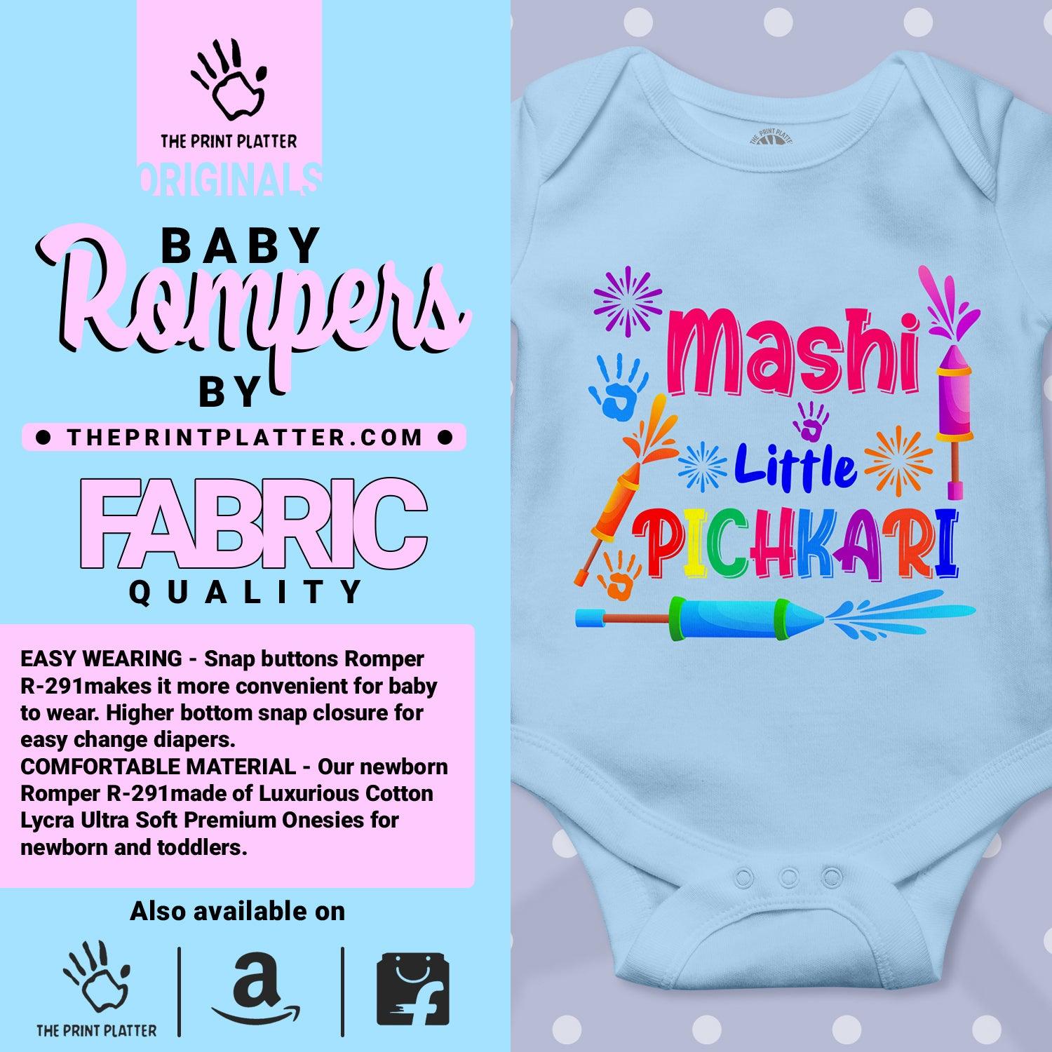 Mashi Little Pichkari Unisex Half Sleeve Romper