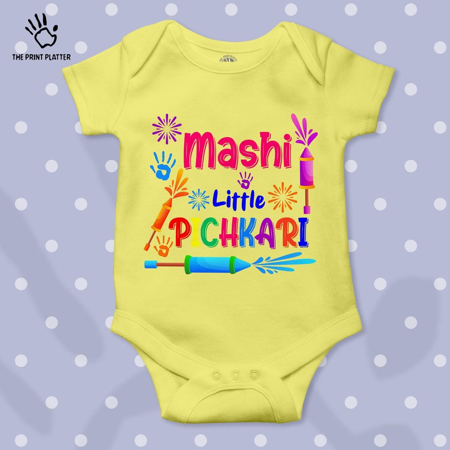 Mashi Little Pichkari Unisex Half Sleeve Romper