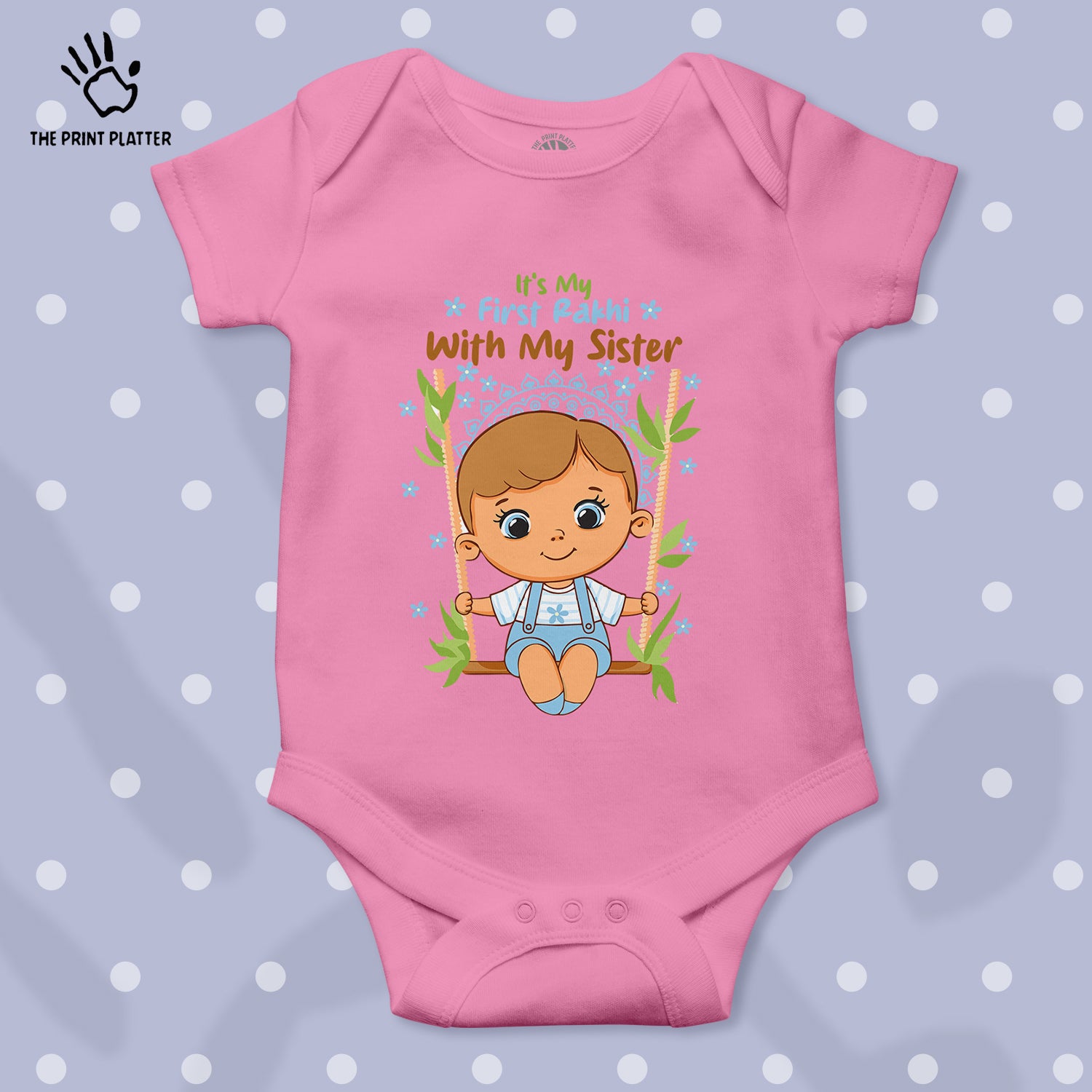 It's My First Rakhi With My Sister Unisex Half Sleeve Romper