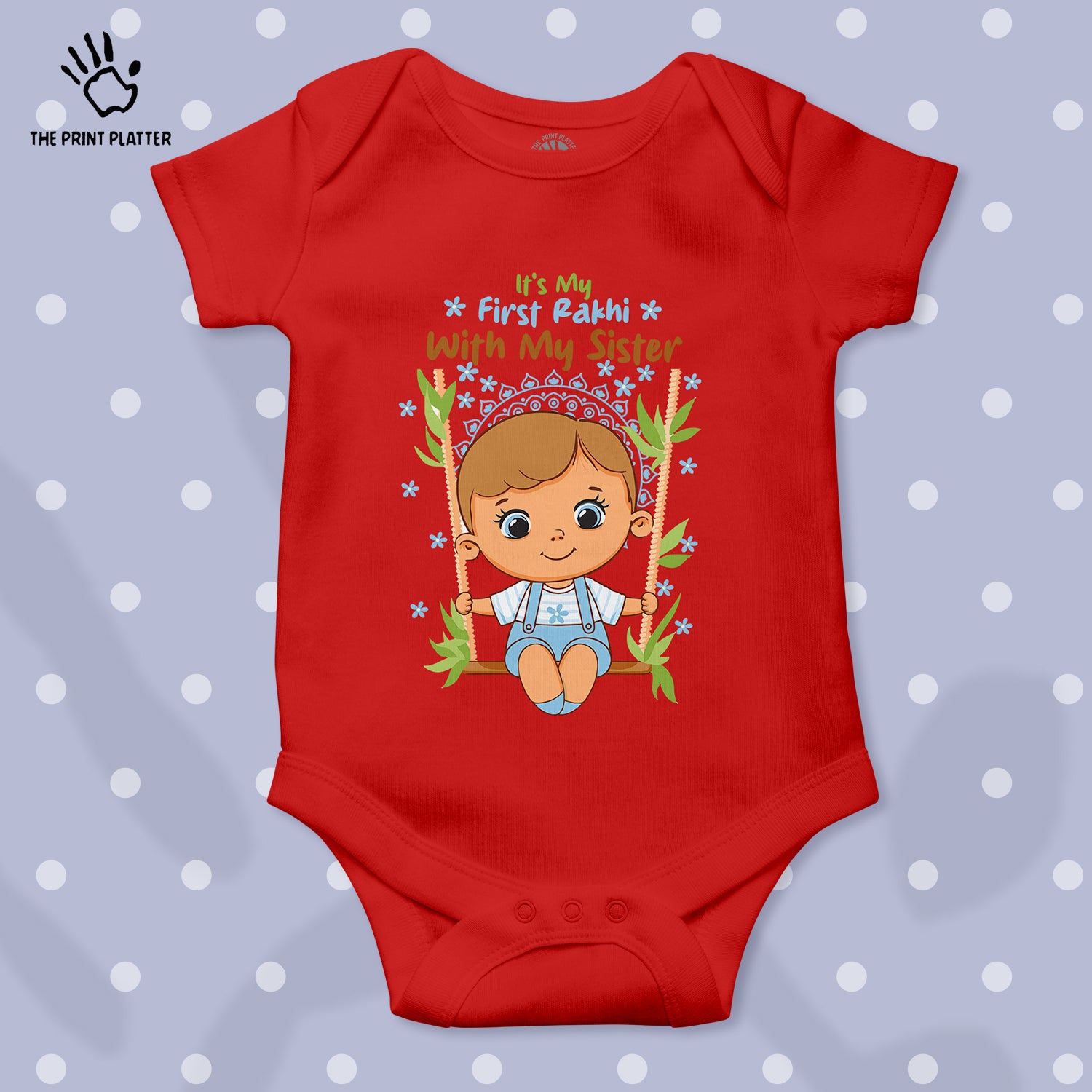 It's My First Rakhi With My Sister Unisex Half Sleeve Romper