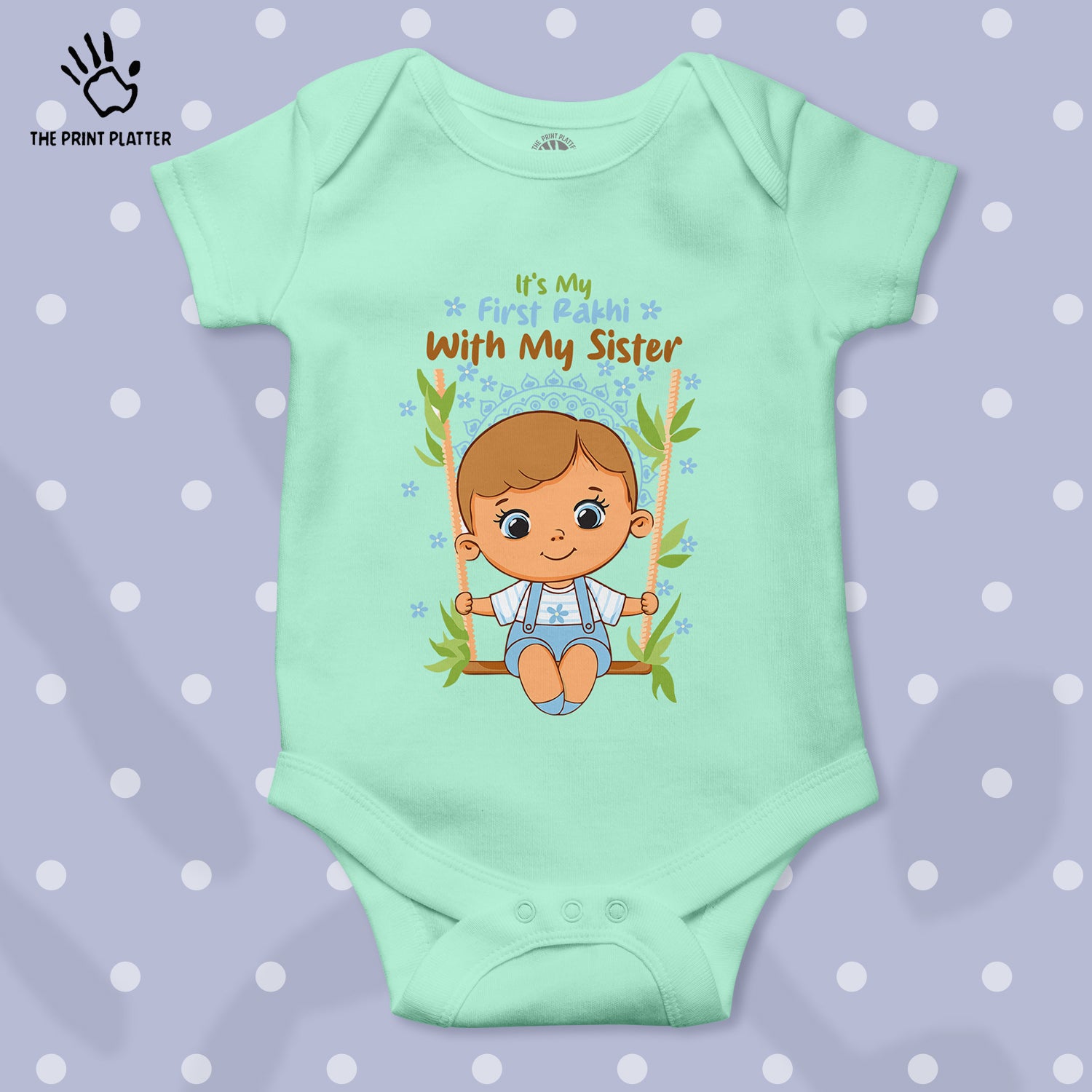 It's My First Rakhi With My Sister Unisex Half Sleeve Romper