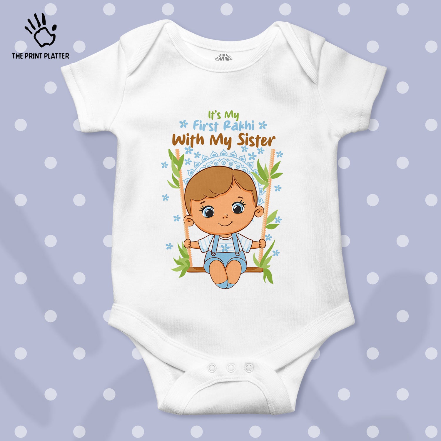 It's My First Rakhi With My Sister Unisex Half Sleeve Romper