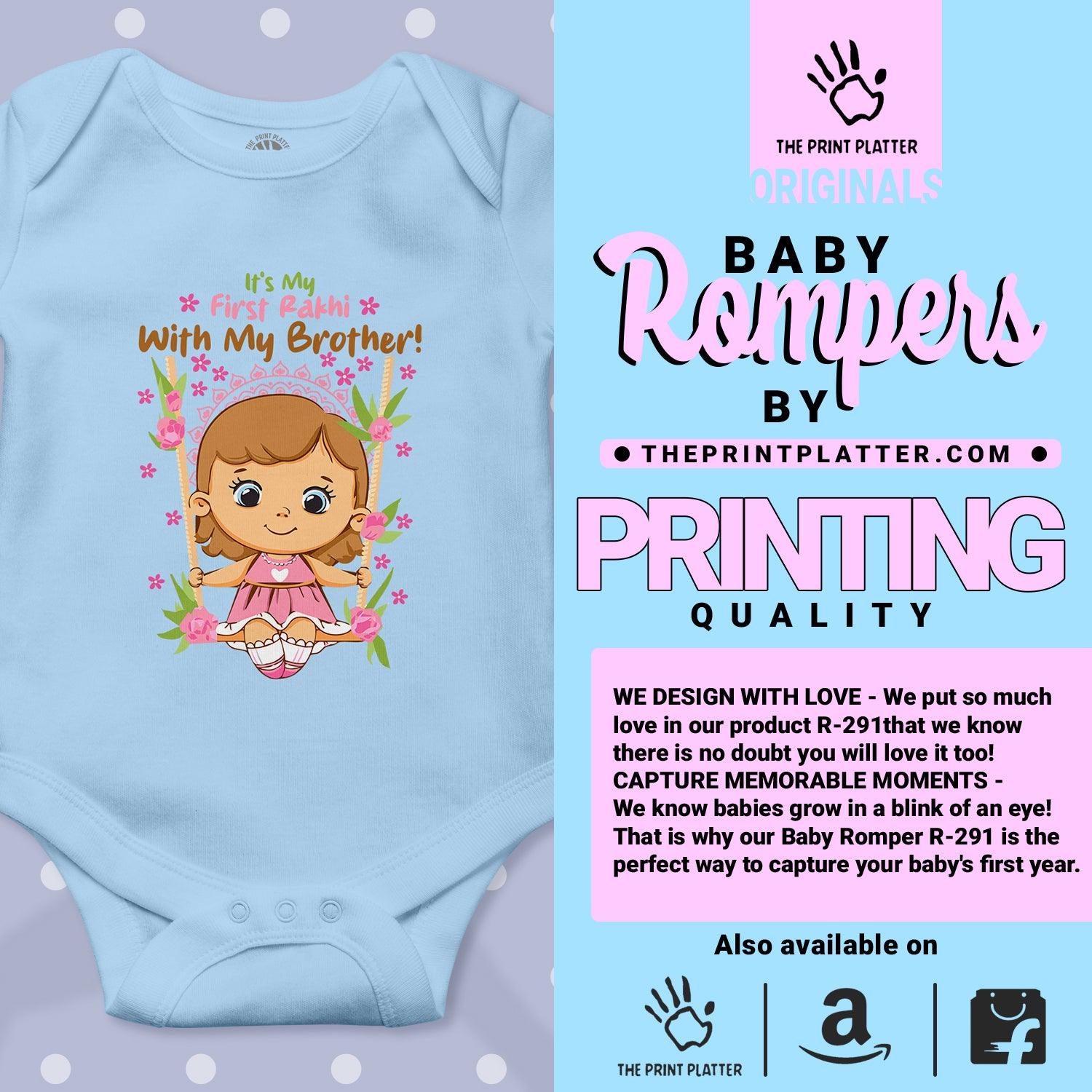 It's My First Rakhi With My Brother Unisex Half Sleeve Romper