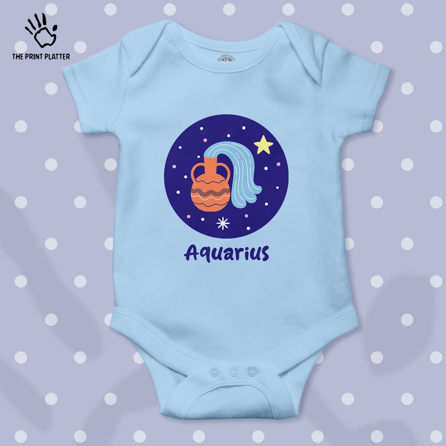 Aquarius - Zodiac Unisex Half Sleeve Romper