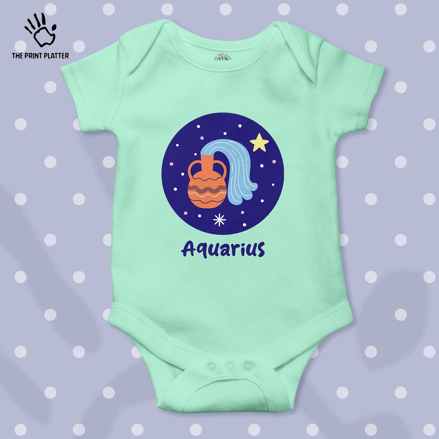 Aquarius - Zodiac Unisex Half Sleeve Romper