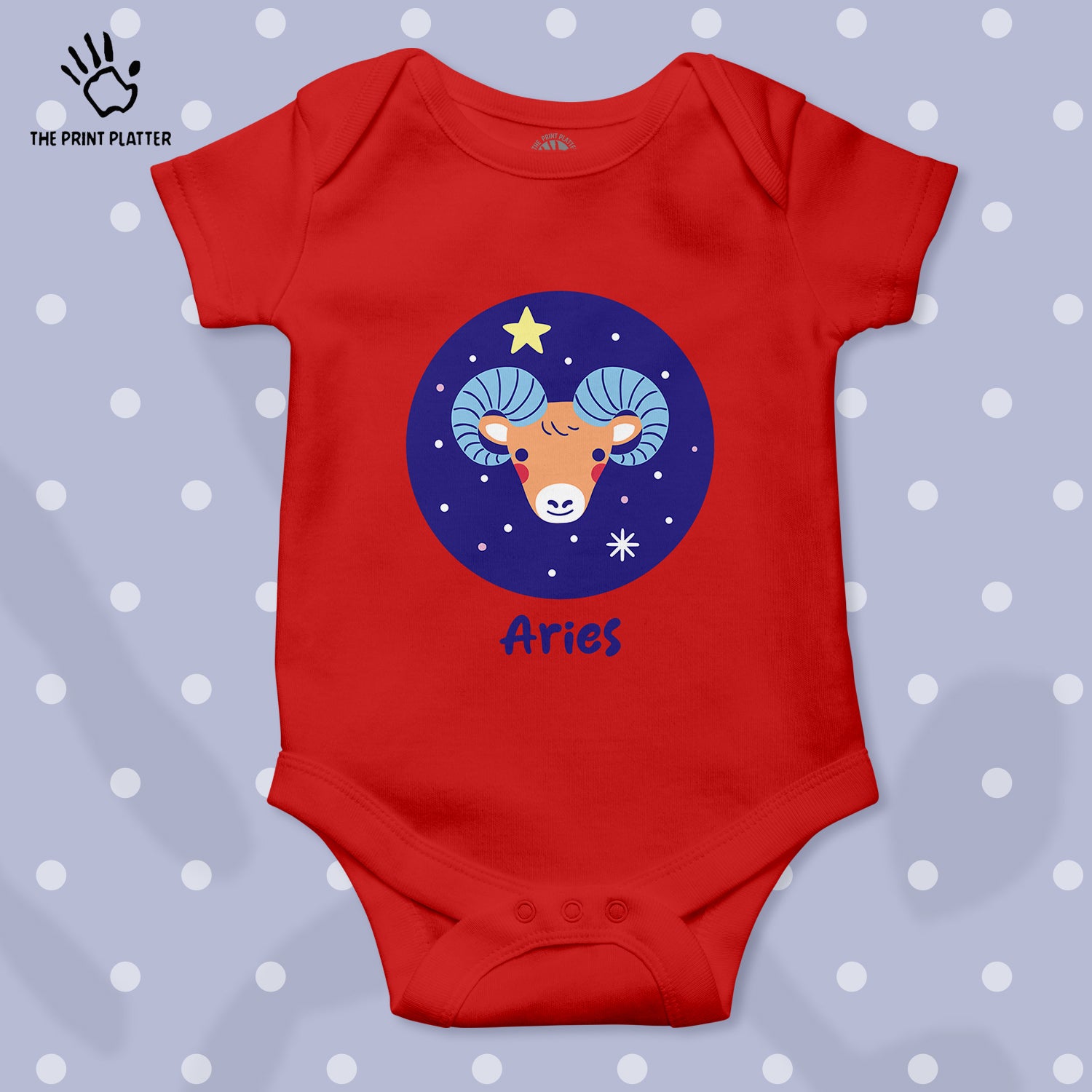 Aries - Zodiac Unisex Half Sleeve Romper