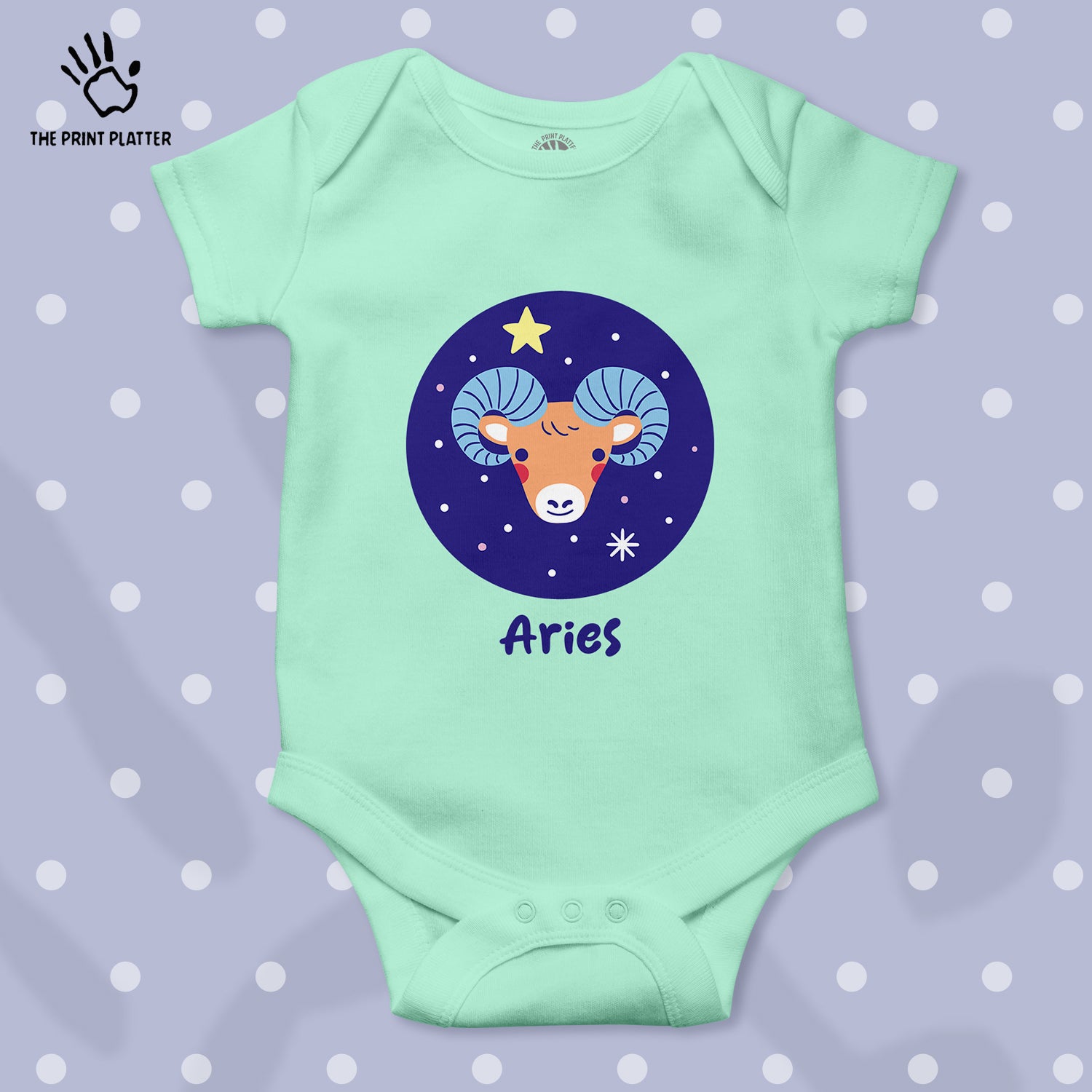 Aries - Zodiac Unisex Half Sleeve Romper