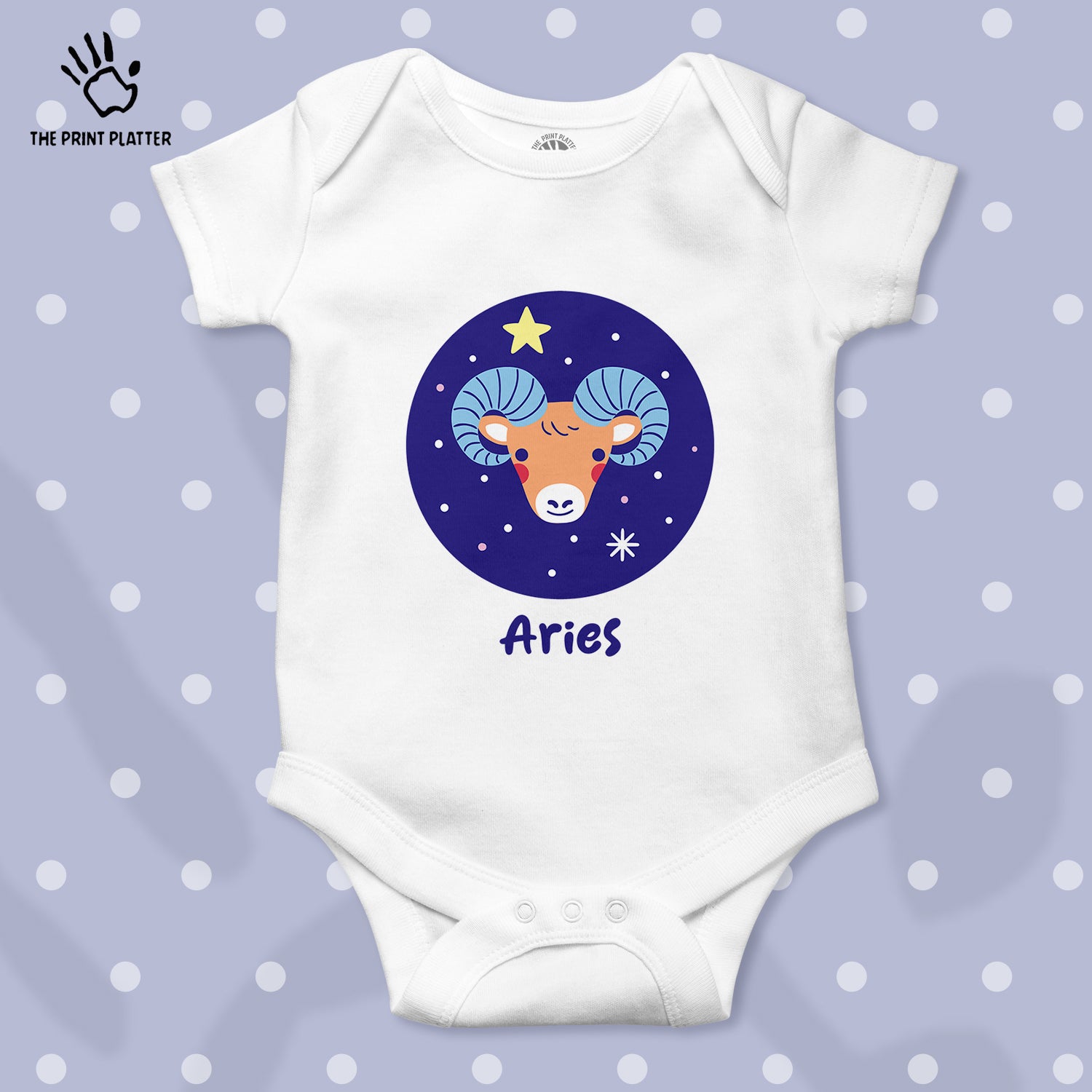 Aries - Zodiac Unisex Half Sleeve Romper