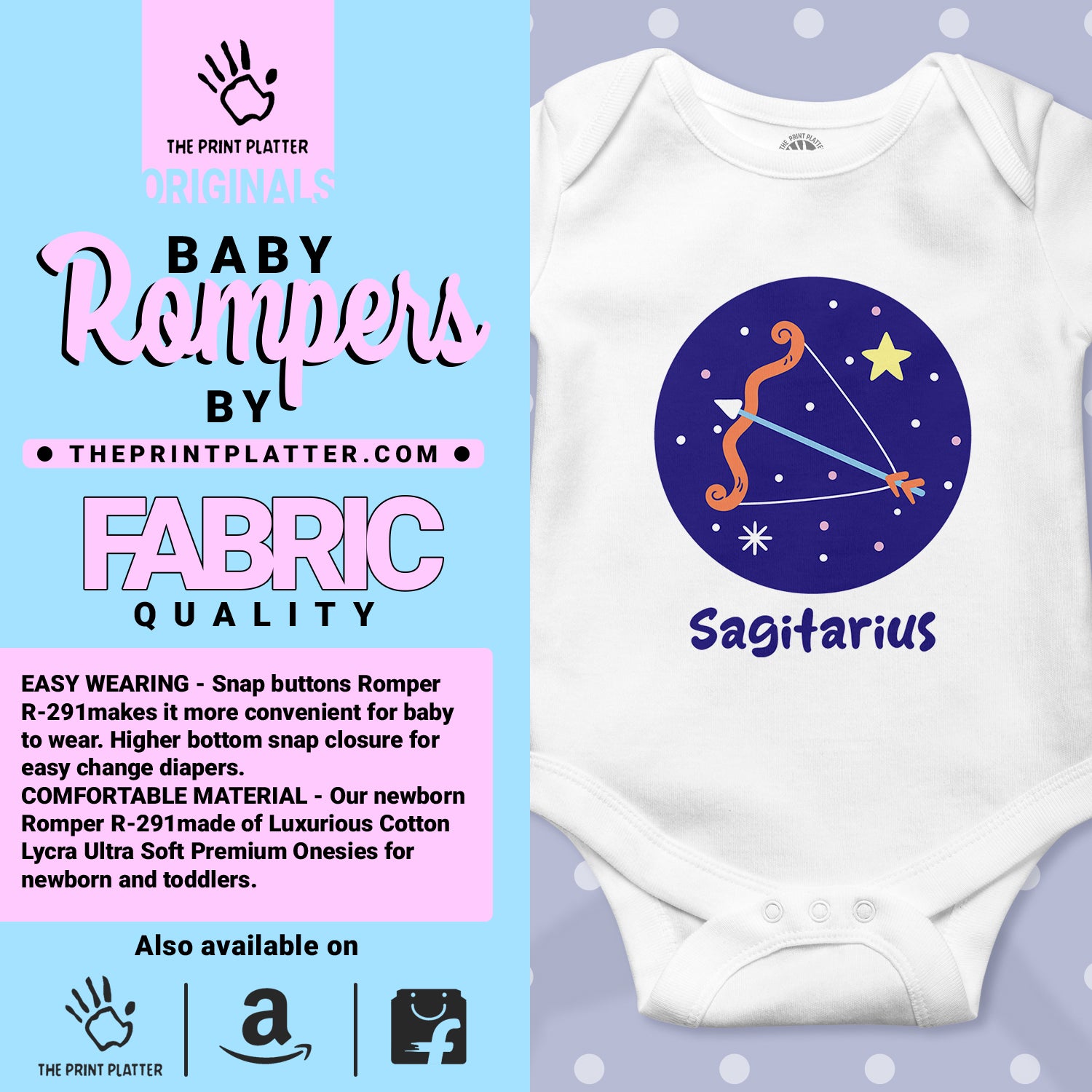 Sagitarius - Zodiac Unisex Half Sleeve Romper