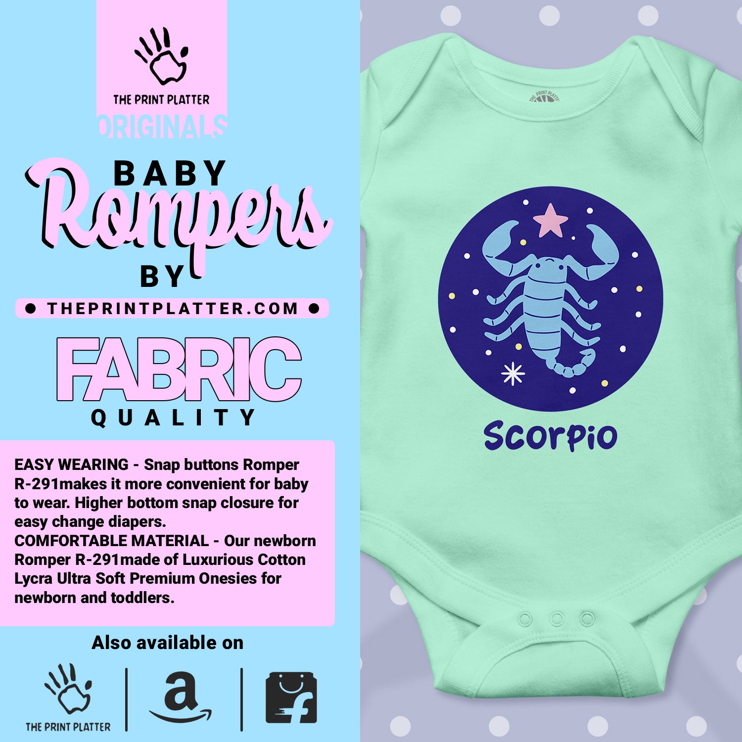 Scorpio - Zodiac Unisex Half Sleeve Romper